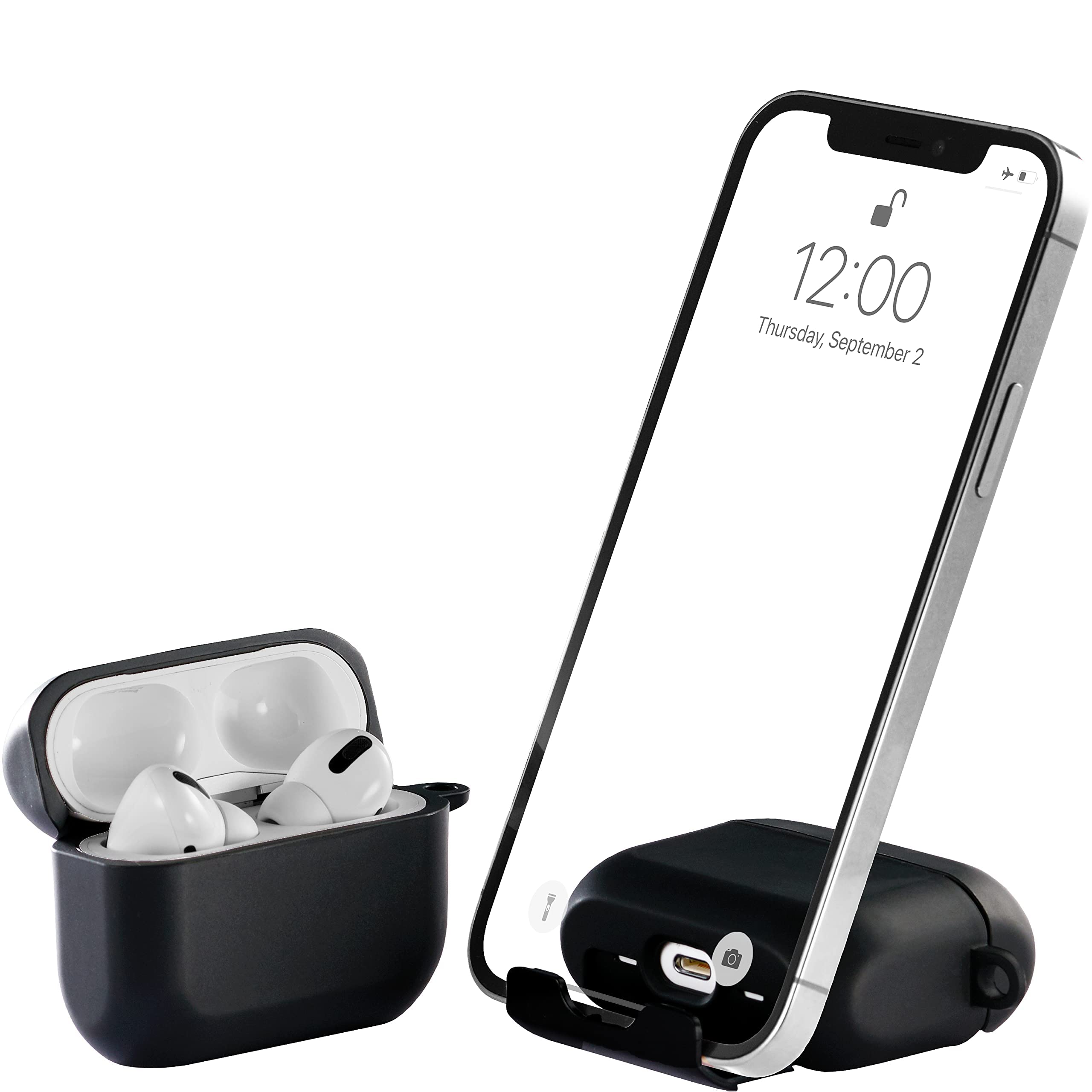 AirPods Pro Case with Invisible Stand - Shockproof Cover for AirPods Pro 1/2 Gen - Perfect for Travel & Daily Use