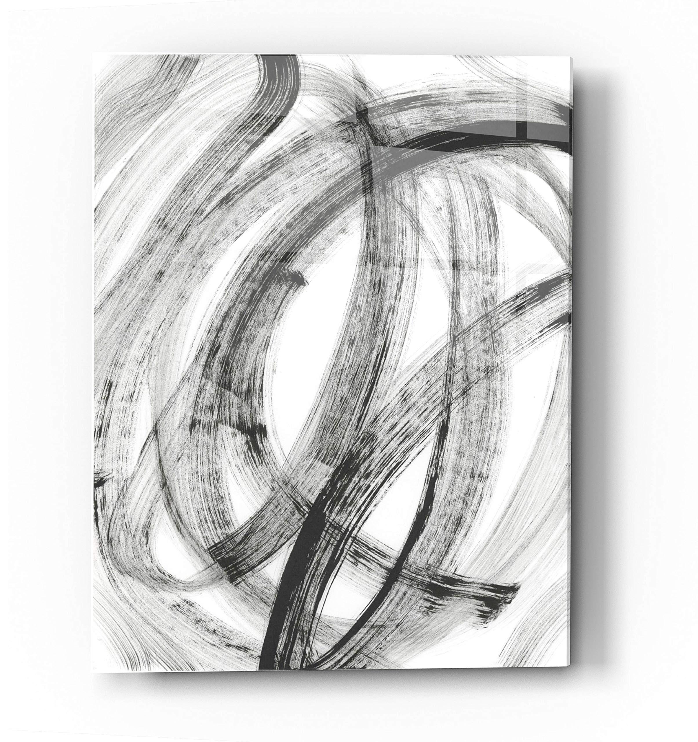 Epic 'Going in Circles' Acrylic Glass Wall Art - 24x36 Inches Modern Abstract Painting for Living Room, Bedroom & Office Decor