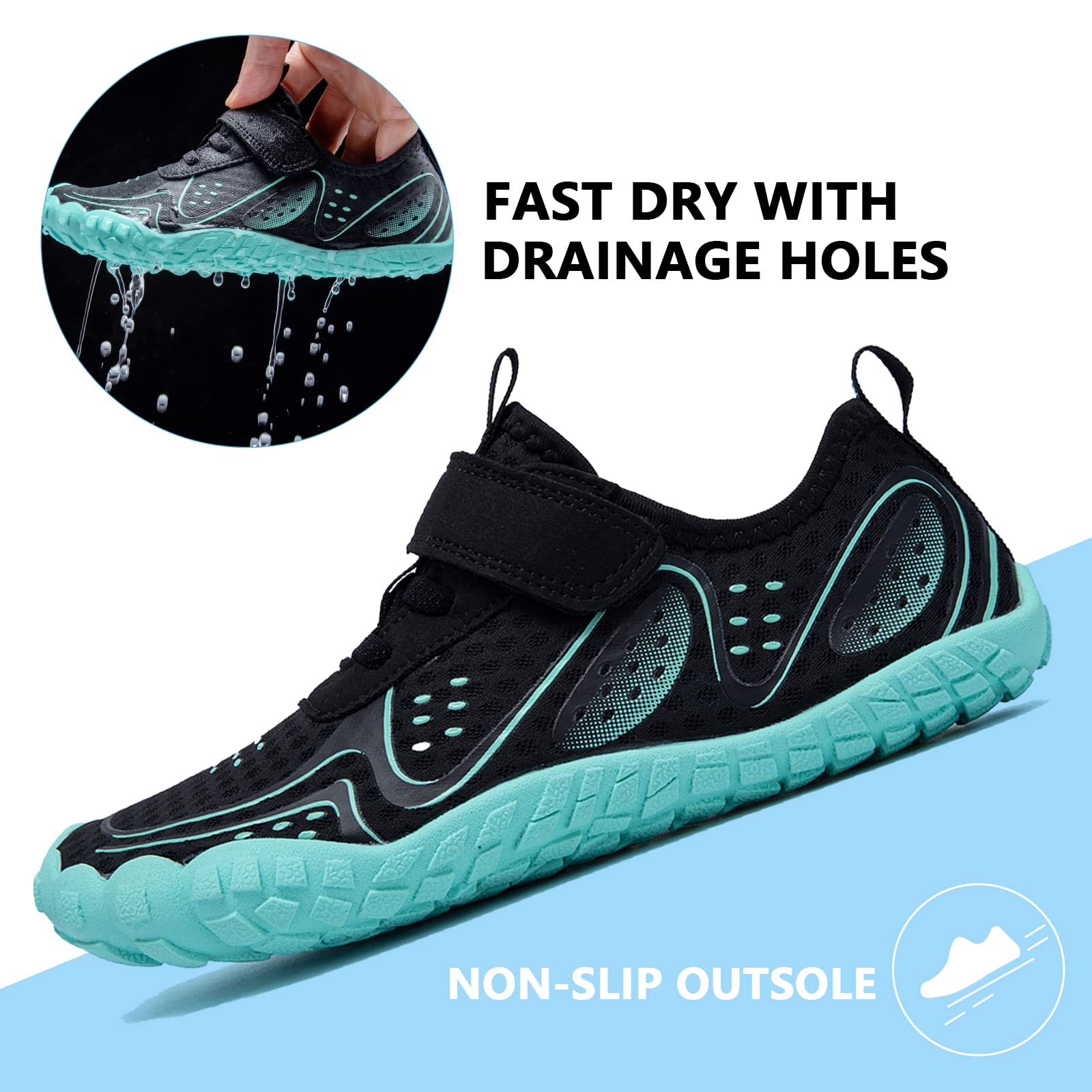 **Boys & Girls Water Shoes - Lightweight Comfortable Sole for Easy Walking, Athletic Slip-On Aqua Socks (Toddler/Little Kid/Big Kid) - Perfect for Beach, Pool, and Outdoor Activities**