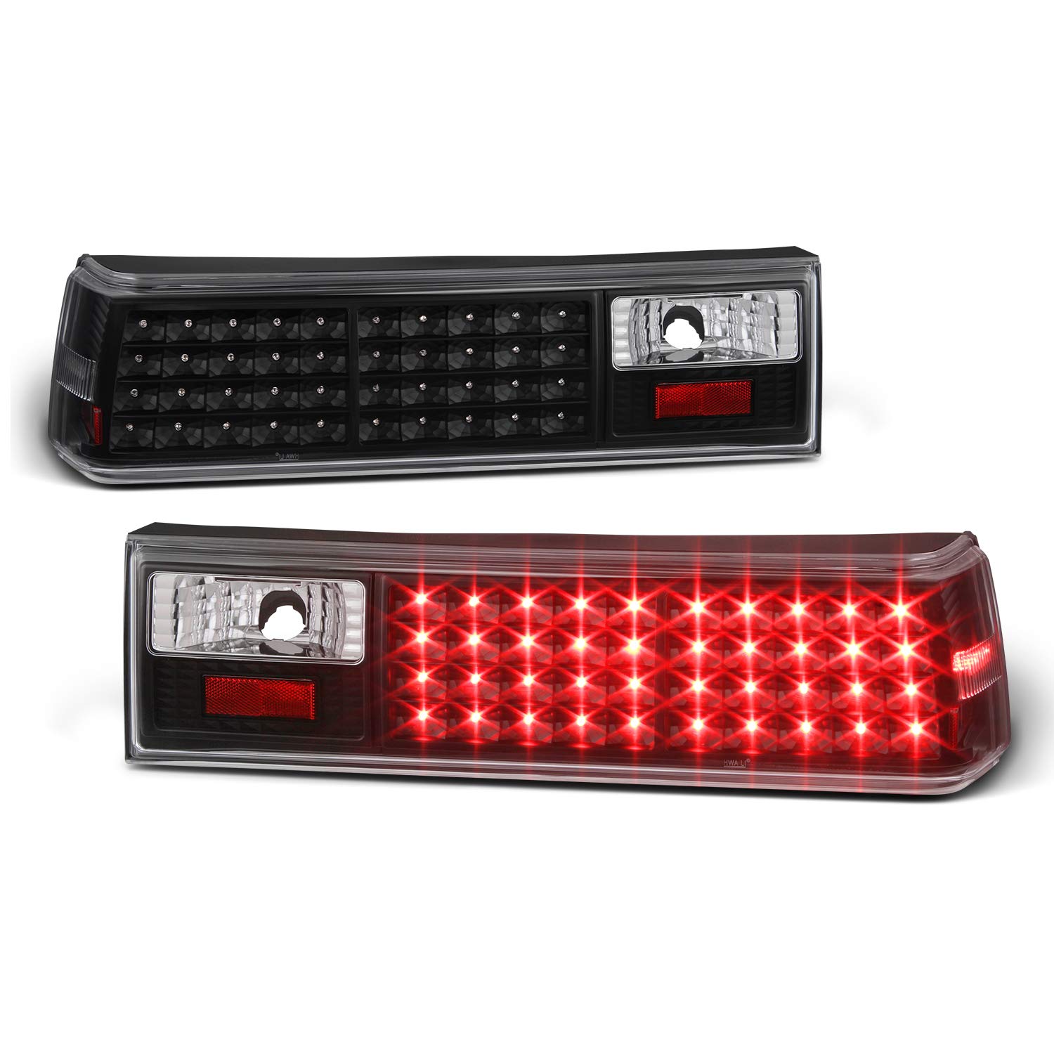 AKKON LED Headlight Kit for 1987-1993 Ford Mustang - Black Housing Headlights, Corner Lamps & Tail Lights Combo (6-in-1) | Upgrade Lighting for Night Driving & Car Shows