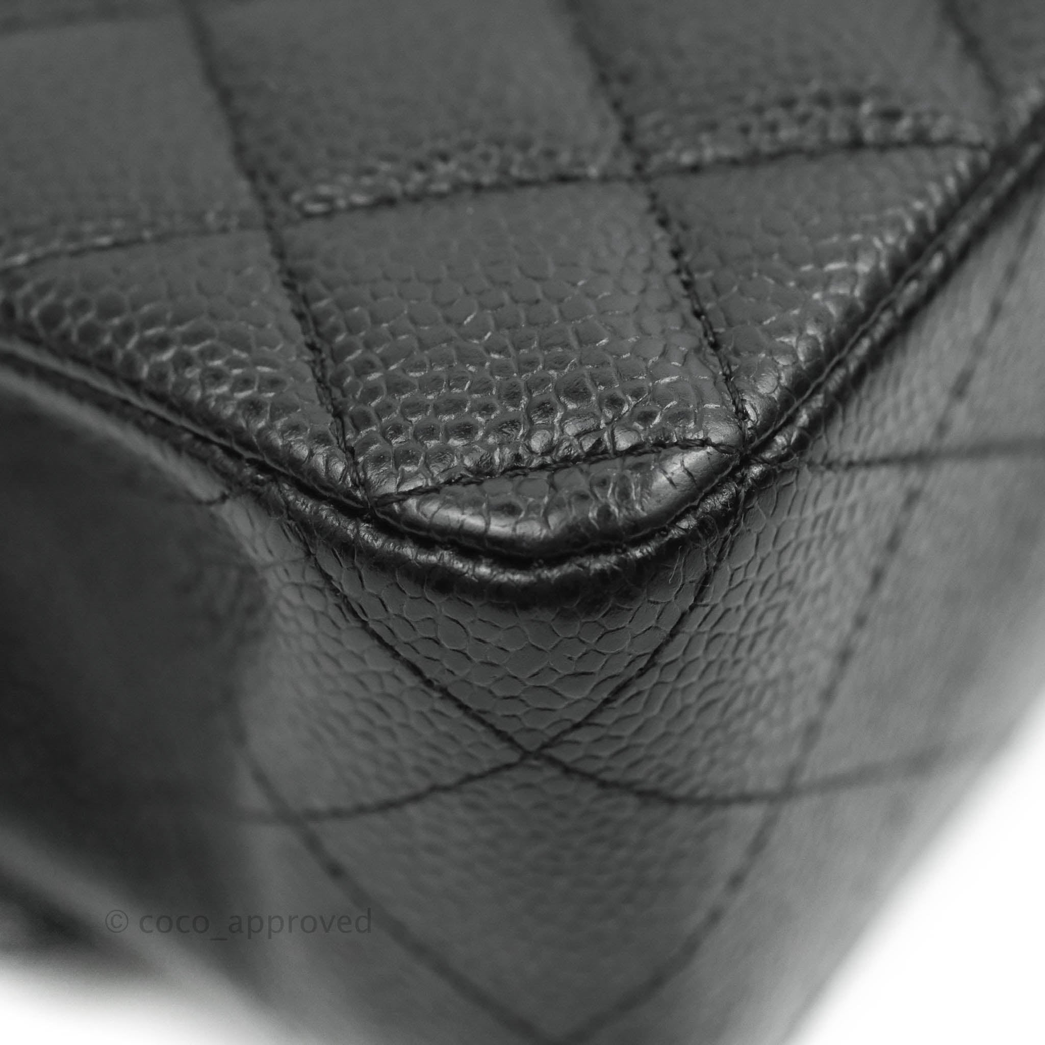 Chanel Classic Medium Double Flap Bag in Black Caviar Leather with Gold Hardware - Luxury Handbag for Women, Perfect for Work, Evening Events & Special Occasions