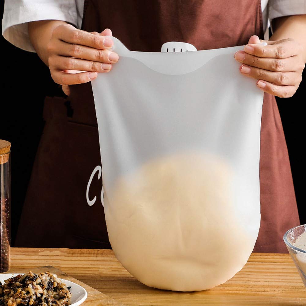 Premium Large Silicone Kneading Bag - Food Grade Reusable Dough Mixer for Bread, Pastry & Pizza | Multi-Purpose Flour Mixing & Food Storage Bag | Ideal for Baking, Meal Prep & Kitchen Organization