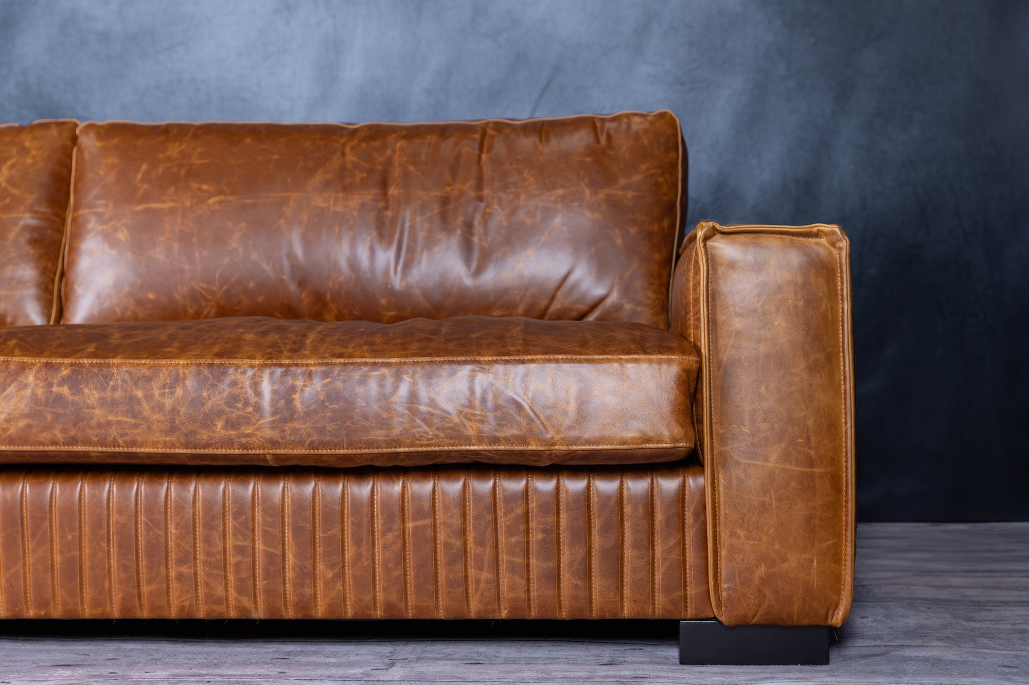Royal Admiral Genuine Leather Sectional Sofa - Modern L-Shaped Couch for Living Room, Family Room & Home Theater Comfort