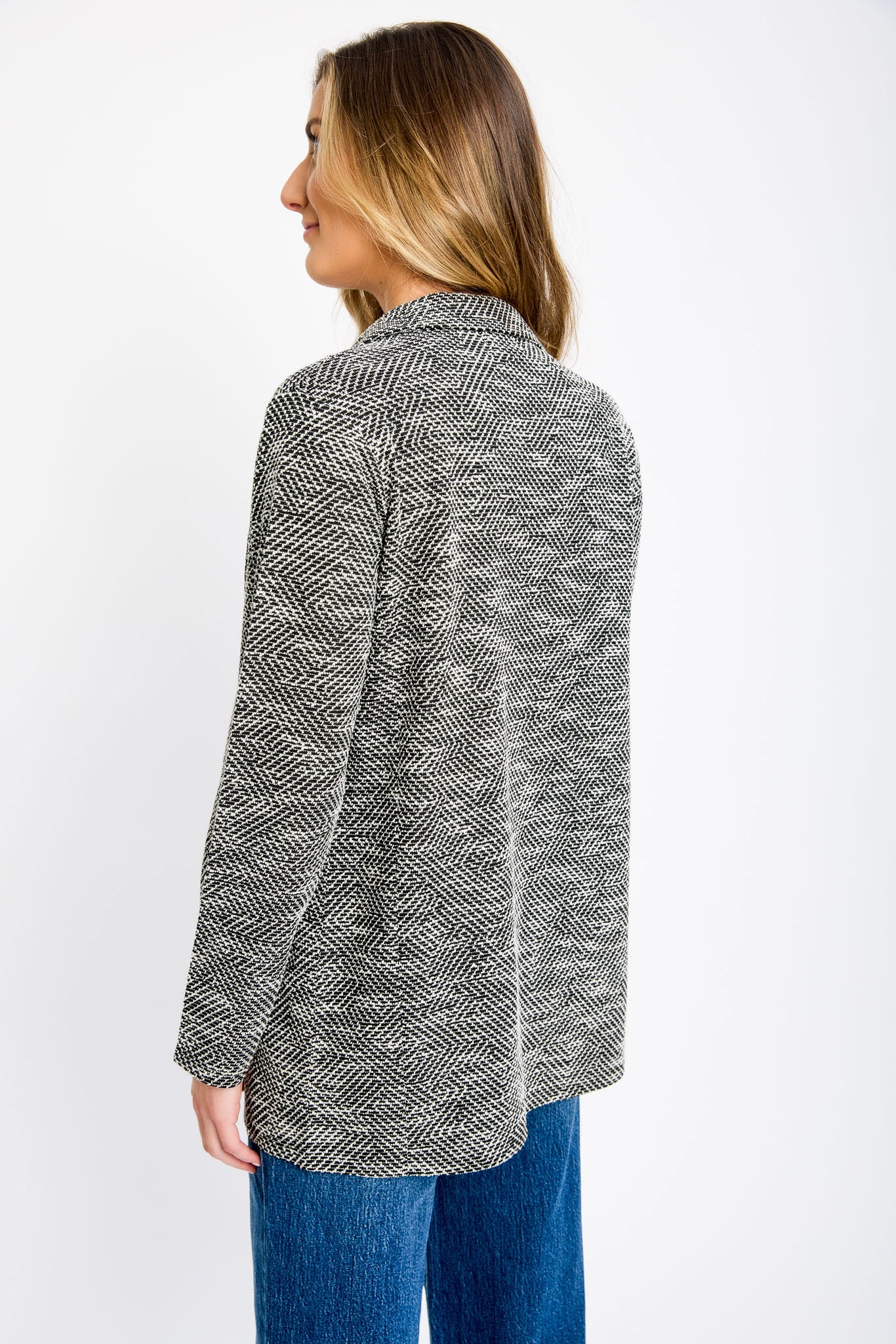 Stylish Women's Flap Pocket Tweed Blazer Jacket - Elegant Office Wear & Casual Outfit for Work, Parties, and Special Occasions