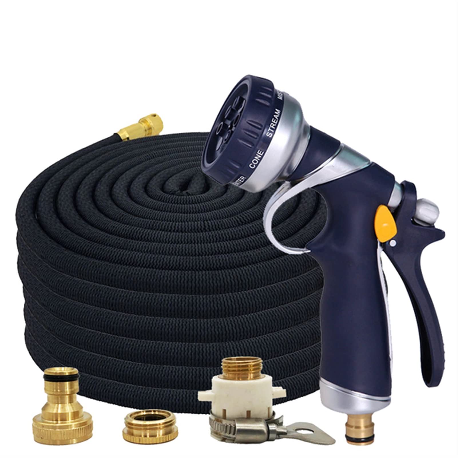 **Xiaohu Expandable Garden Hose 50ft - High Pressure Telescopic Water Hose with 1/2