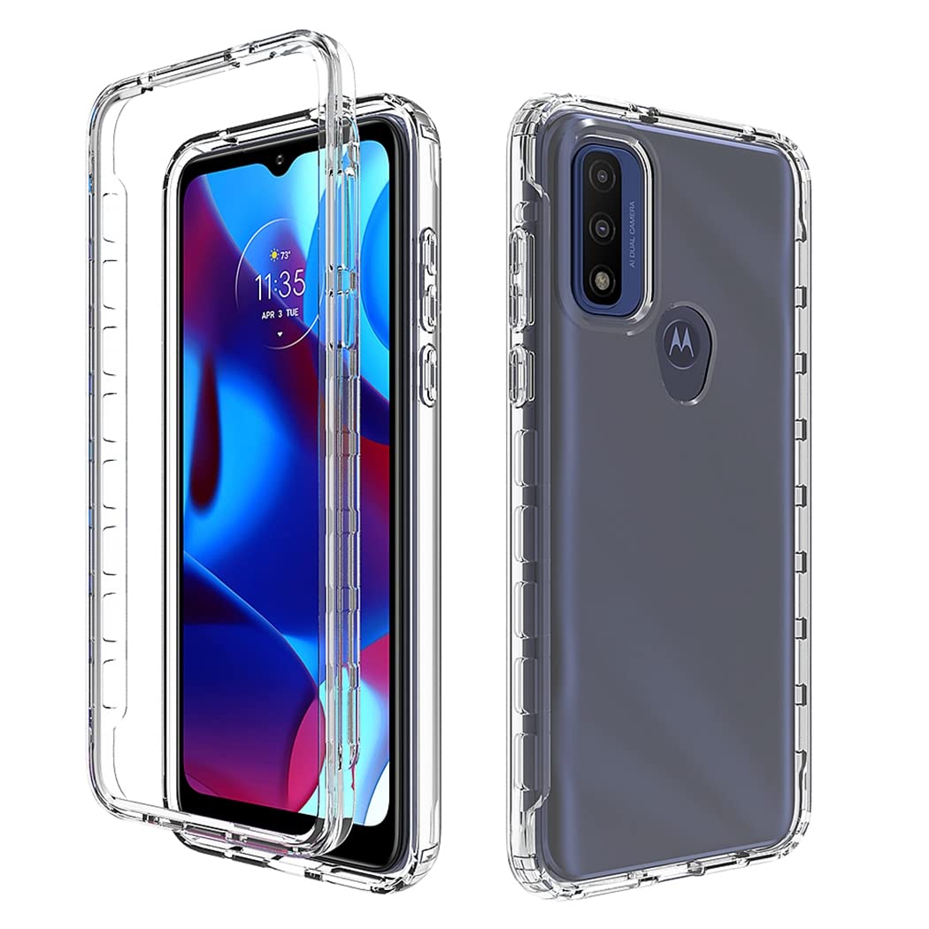 **Moto G Pure Case 2021 - Clear Full Body Protective Hard PC Shell with Tempered Glass Screen Protector | Shockproof & Scratch-Resistant Cover for Motorola Moto G Pure (2021) | Perfect for Everyday Use, Travel & Outdoor Activities**