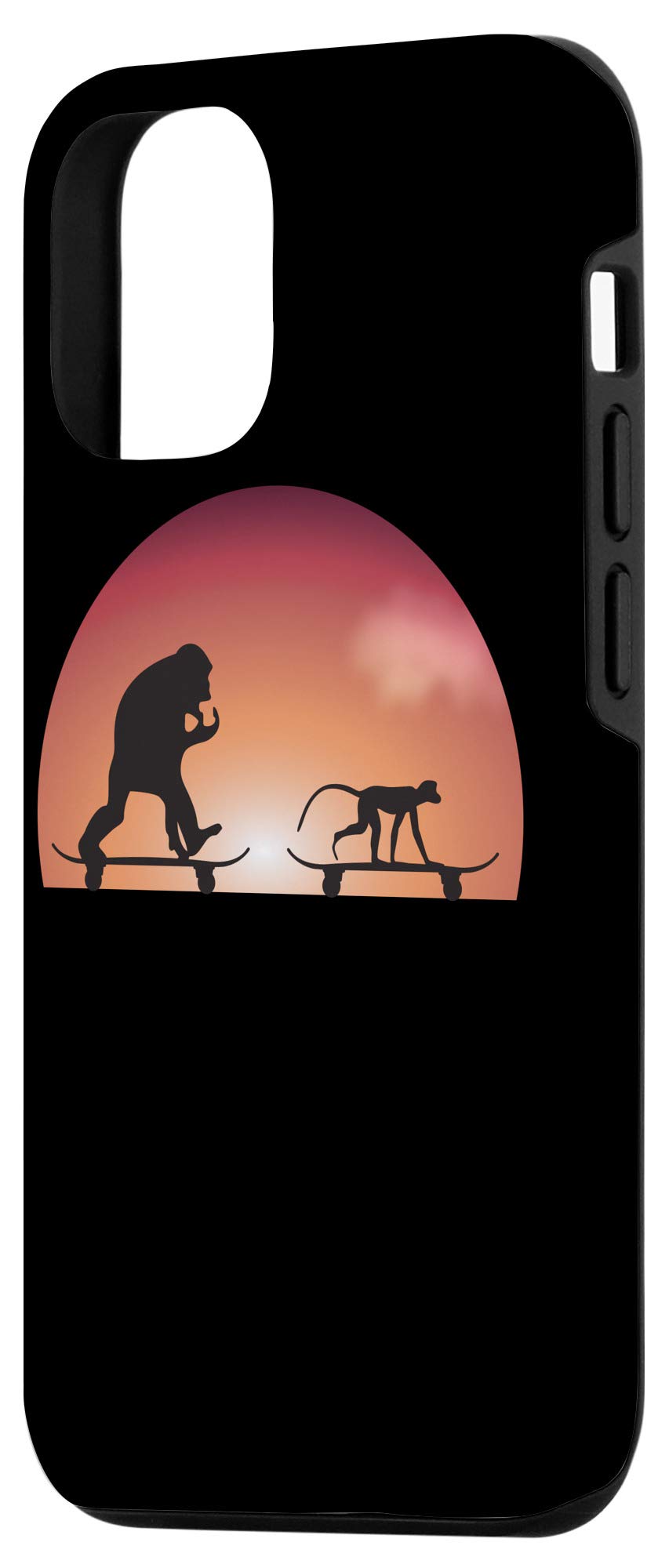 iPhone 12/12 Pro Kids Protective Case - Cute Skateboarding Monkey Gorilla Design for Boys & Girls | Durable Phone Cover for School, Play & Outdoor Activities