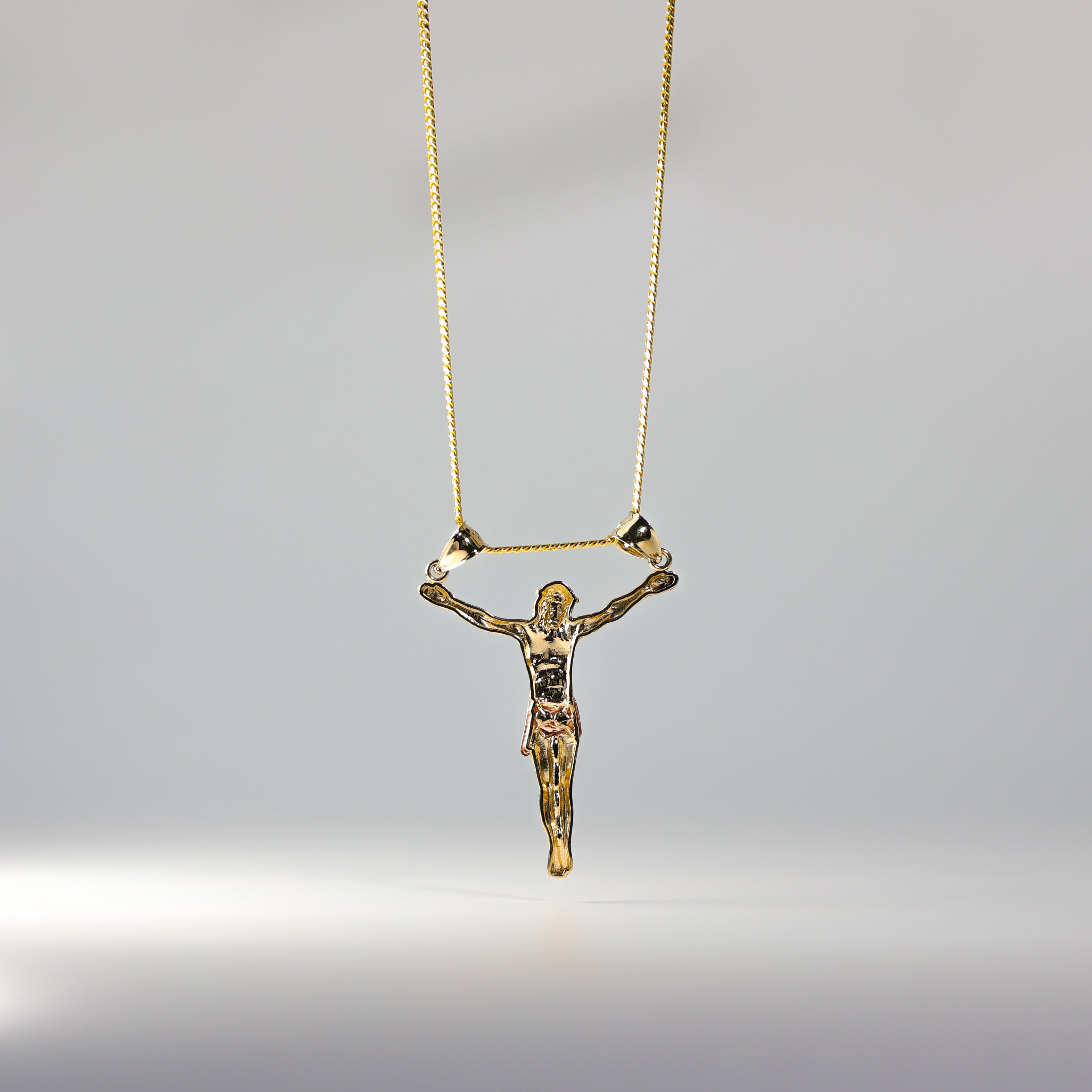 Gold Large Jesus Christ Body Pendant Necklace - Model 0087 - Religious Jewelry for Men & Women - Perfect for Church, Baptism, Weddings & Daily Faith Wear
