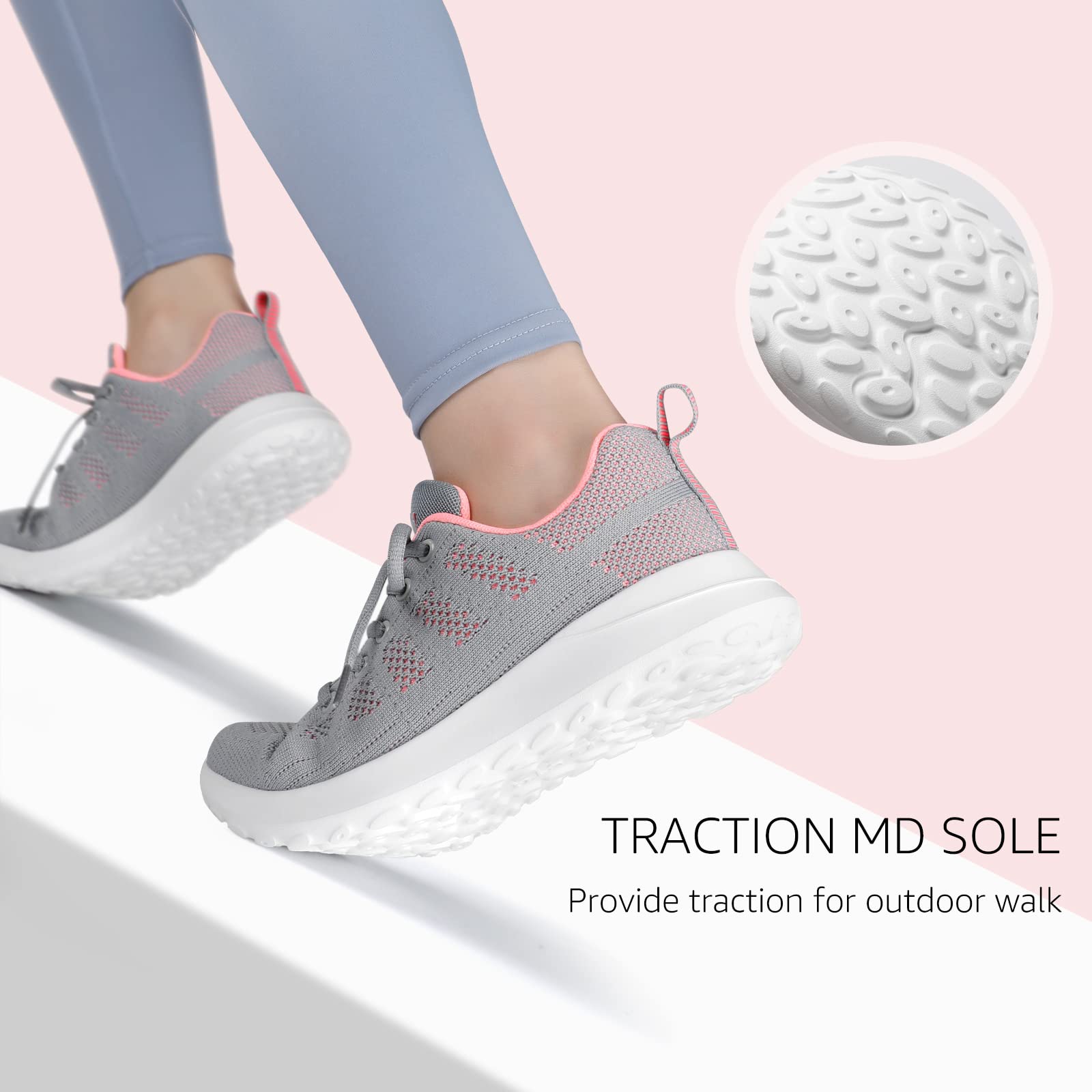 STQ Women's Lightweight Tennis Shoes - Comfortable Lace-Up Walking Sneakers for Athletic Training, Gym Workouts & Cross Training | Perfect for Running, Jogging & Casual Wear