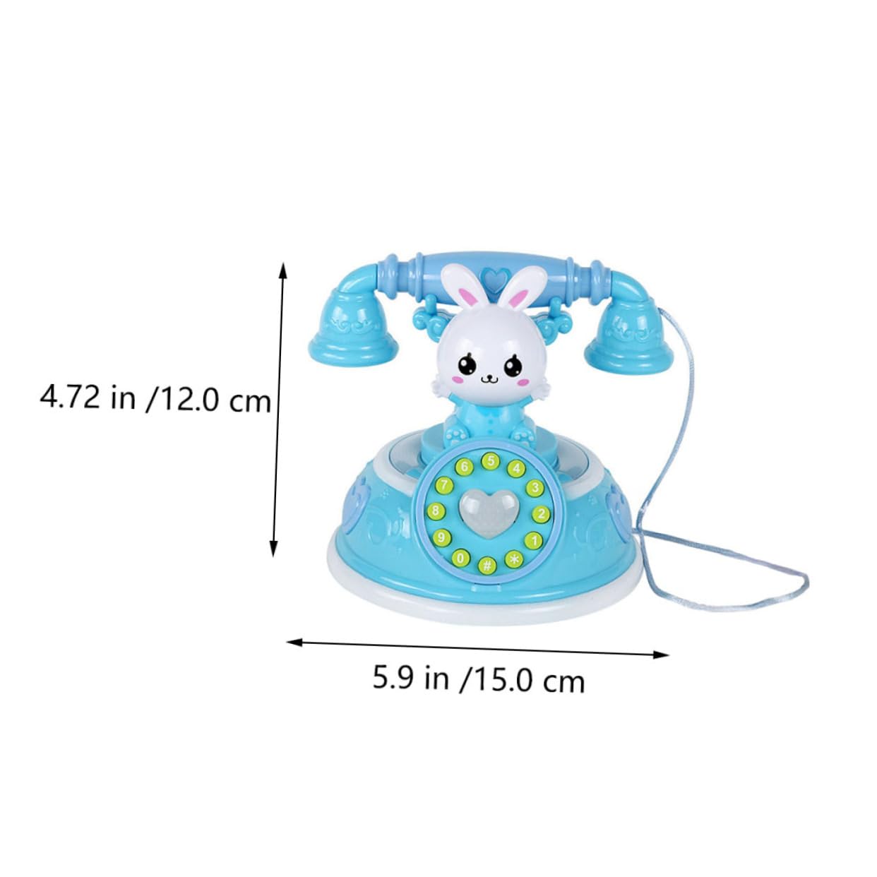 WESIEVYA Rotating Luminous Baby Toy - Simulated Phone for Infants & Toddlers, Blue Plastic Household Toy for Girls & Boys - Perfect for Nursery Playtime, Early Learning & Sensory Development