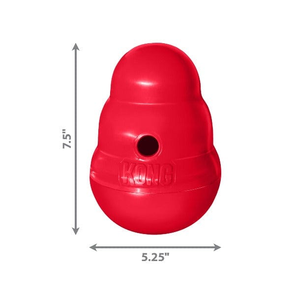 KONG Wobbler - Interactive Treat Dispensing Dog Toy for Mental Stimulation & Slow Feeding | Perfect for Boredom Relief & Training