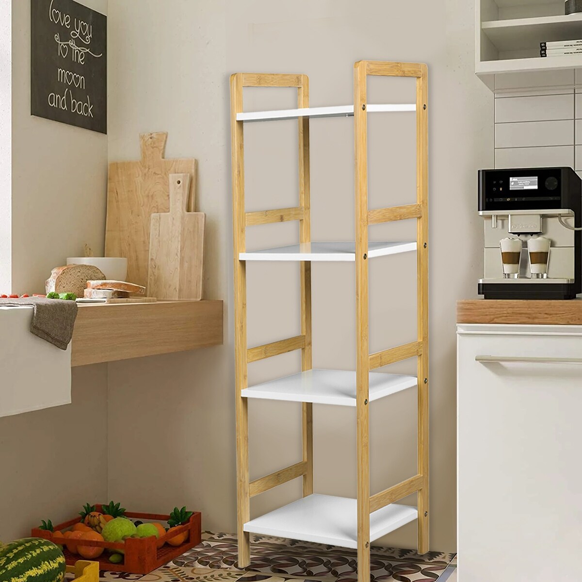 4-Tier Beige Storage Shelf Organizer - 11.81