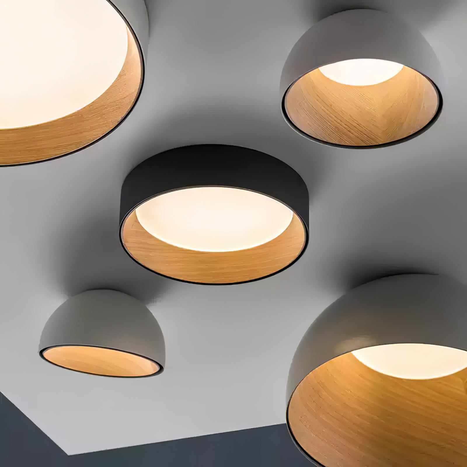 Modern Duo Round Ceiling Light Fixture - Adjustable LED Flush Mount for Living Room, Bedroom & Kitchen - Energy Efficient Indoor Lighting Solution