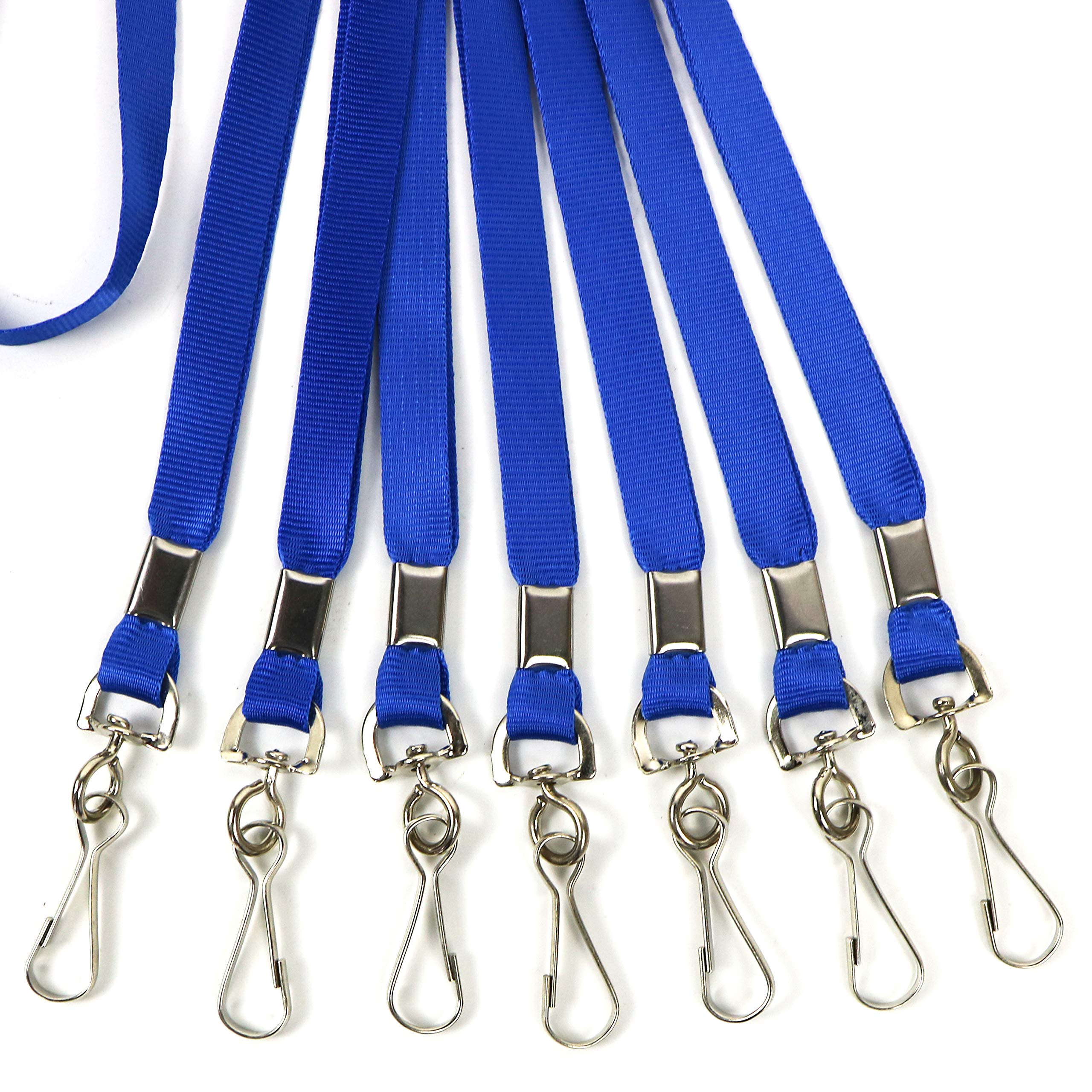 50-Pack Flat ID Badge Lanyards with Swivel J-Hooks for Work & Cruises