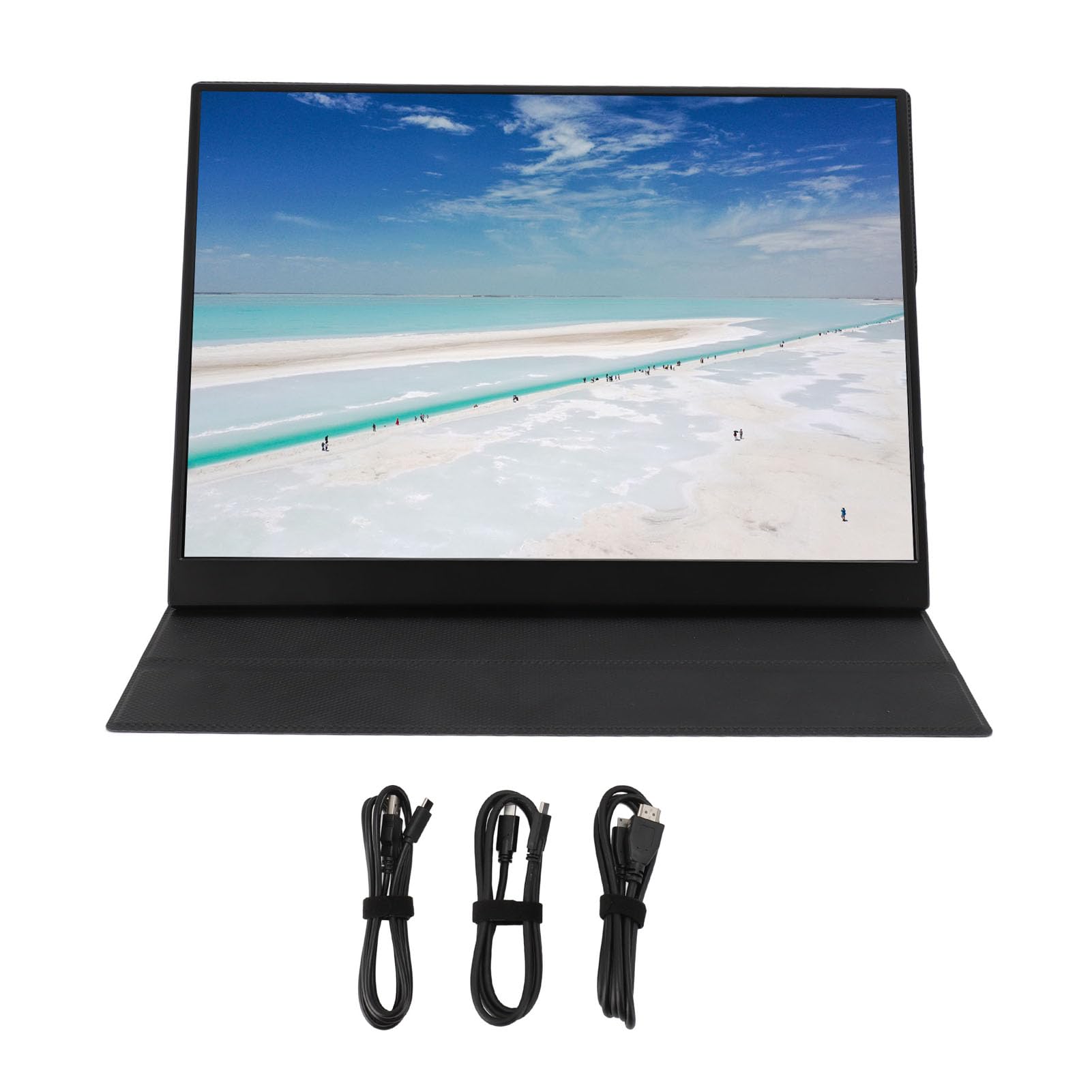 Jectse 14 Inch 2K FHD Portable Monitor with USB C HDMI, 3:2 IPS Gaming Display with Cover & Speakers for Laptop, PC, Phone - Ideal for Work, Gaming, and Travel