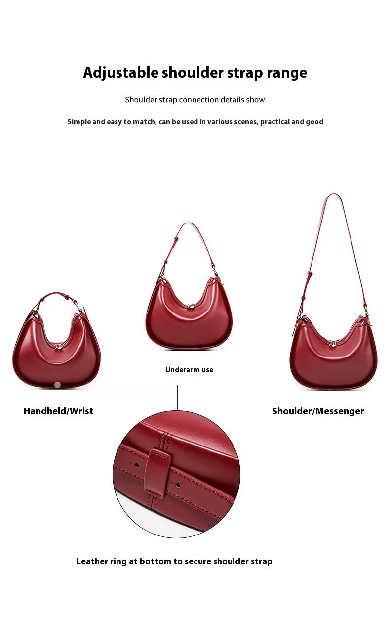 Genuine Leather Crossbody Bag for Women - Stylish Underarm Tote & Shoulder Bag - Perfect for Work, Travel & Everyday Use
