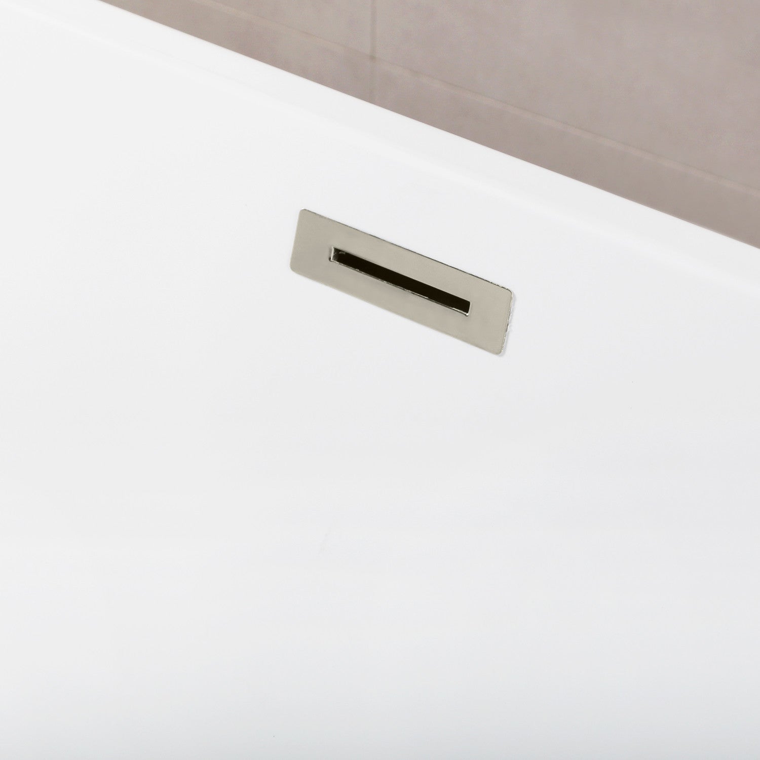 Aqua Eden 59-Inch Acrylic Freestanding Bathtub - White Glossy Finish with Polished Nickel Drain - Double Ended Rectangular Soaking Tub for Luxury Bathroom & Spa Relaxation at Home