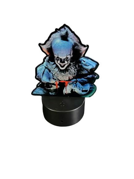 Pennywise Night Light - Stephen King IT Inspired LED Desk Lamp for Kids & Adults - Perfect for Bedroom, Nursery, or Horror Fan Decor