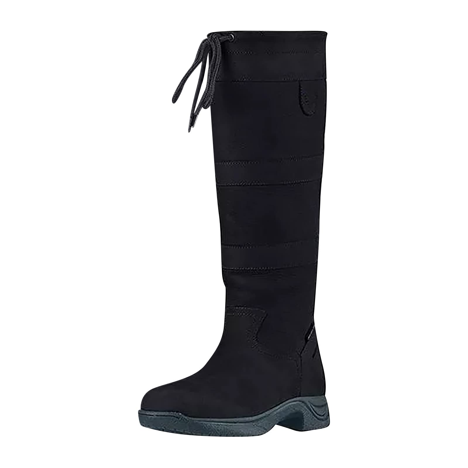 Vintage Western Boots for Women - Fashion Solid Riding Boots with Casual Warm Mid Heel - Perfect for Country Rides, Fall Fashion & Everyday Wear