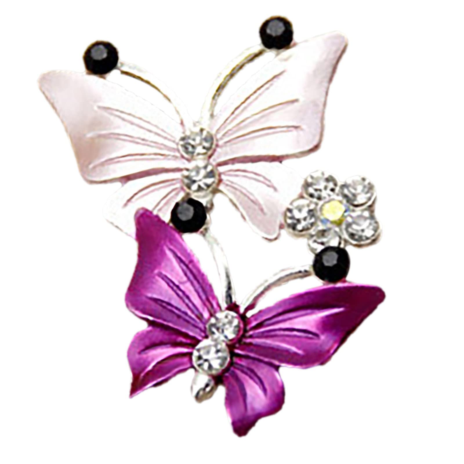 YUHAOTIN Mini Metal Butterfly Car Perfume Clip - Aromatherapy Vent Air Freshener with Crystal Design, Colorful Auto Interior Decor Accessory for Car AC Vents | Perfect for Home, Office & Travel Use