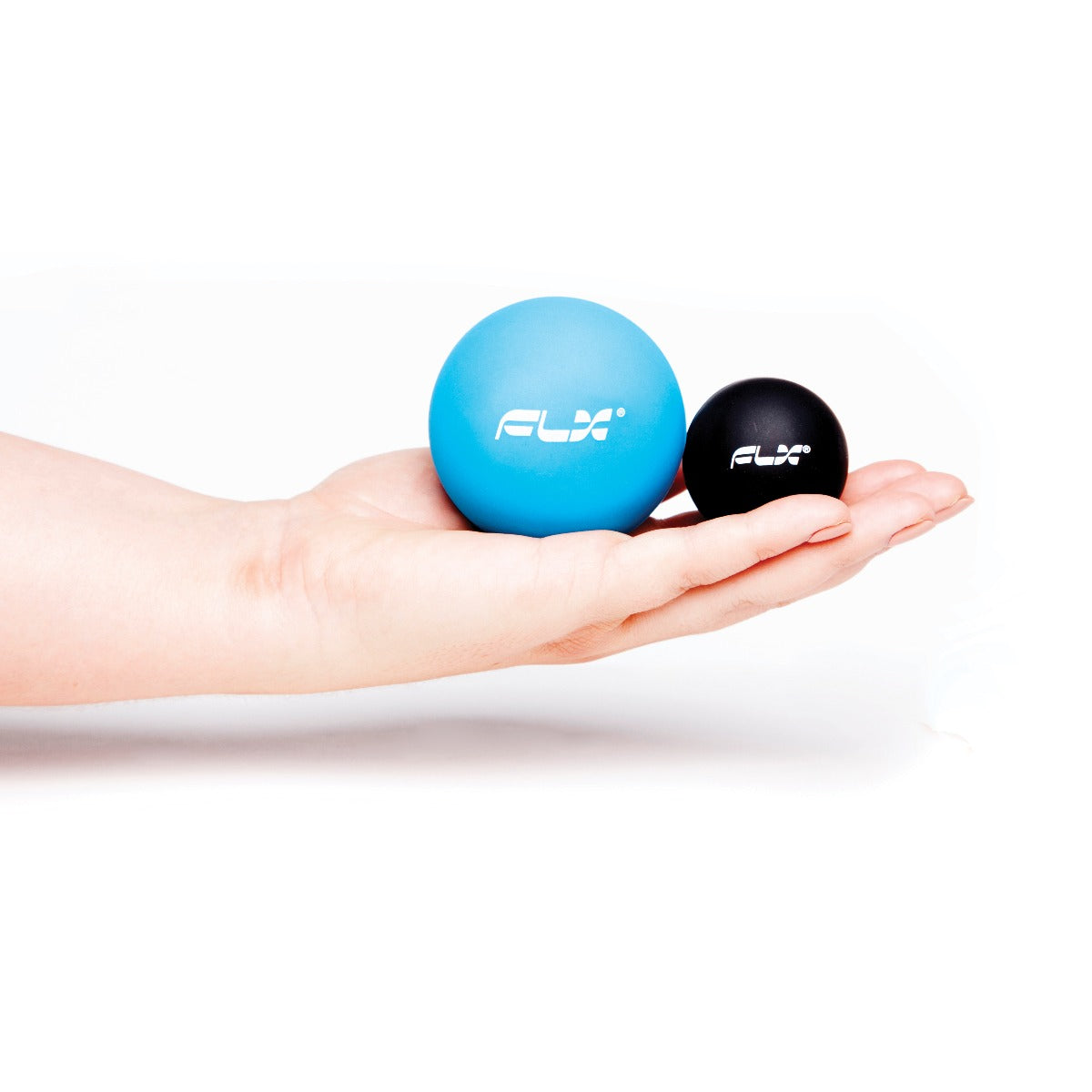 FLX Massage Balls for Muscle Recovery & Pain Relief - Portable Deep Tissue Therapy for Athletes, Yoga & Fitness Enthusiasts - Use for Back, Neck, Shoulder & Foot Massage at Home, Gym or Office