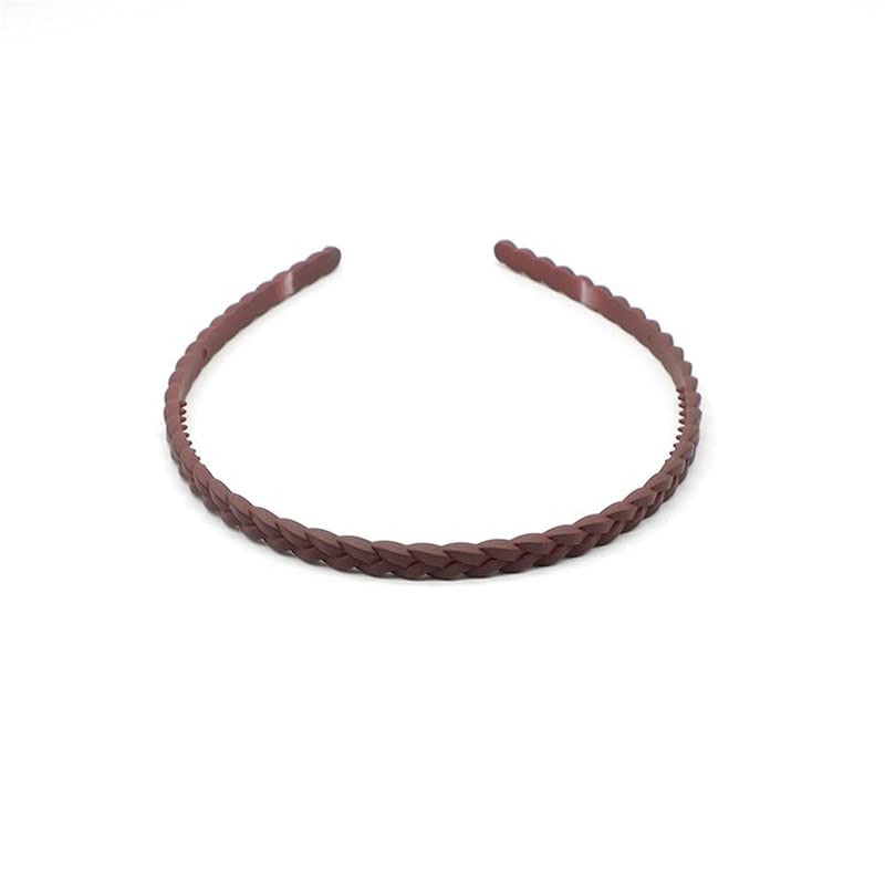 Women's Fashion Braided Plastic Twist Thin Headbands - 6pcs Set, Glitter Hairbands & Elastics for Thick or Fine Hair - Perfect for Workouts, Yoga, Office & Everyday Styling