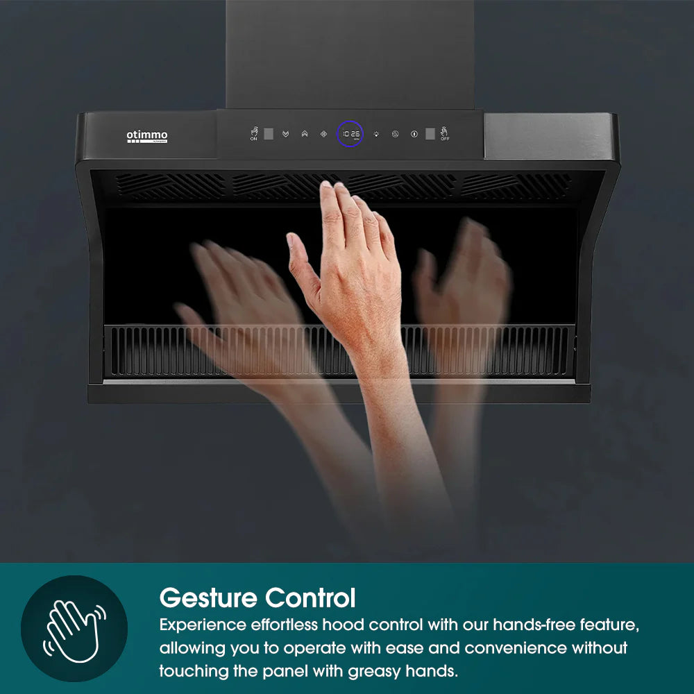 Europace ECH9122EBK 90cm 1200m3/h L-Shaped Range Hood with Dual Suction - Powerful Kitchen Ventilation for Gas Stoves & Cooking Areas