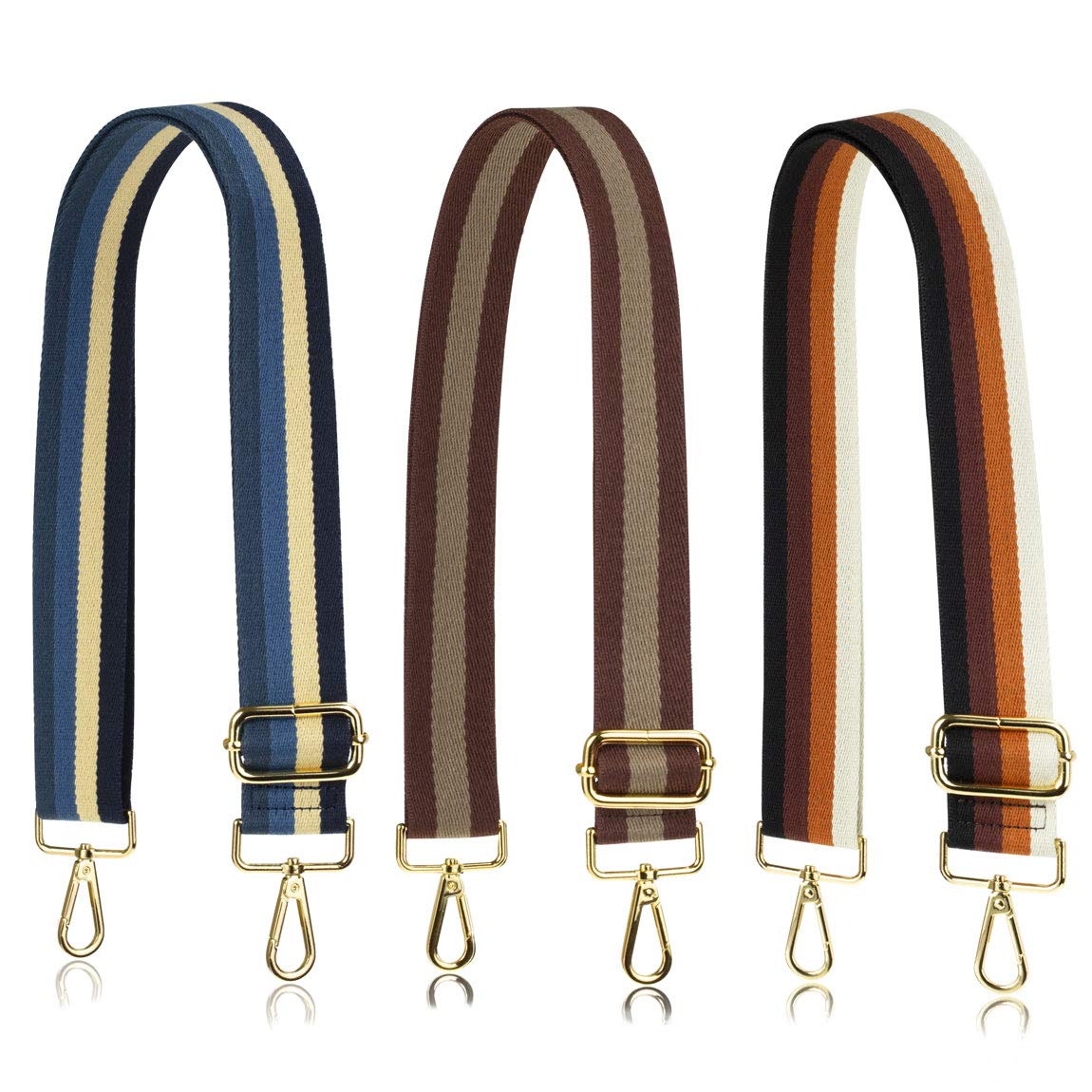 ALLZEDREAM Adjustable Crossbody Purse Strap Replacement - Wide Striped Handbag Strap for Women, Perfect for Travel, Shopping & Everyday Use