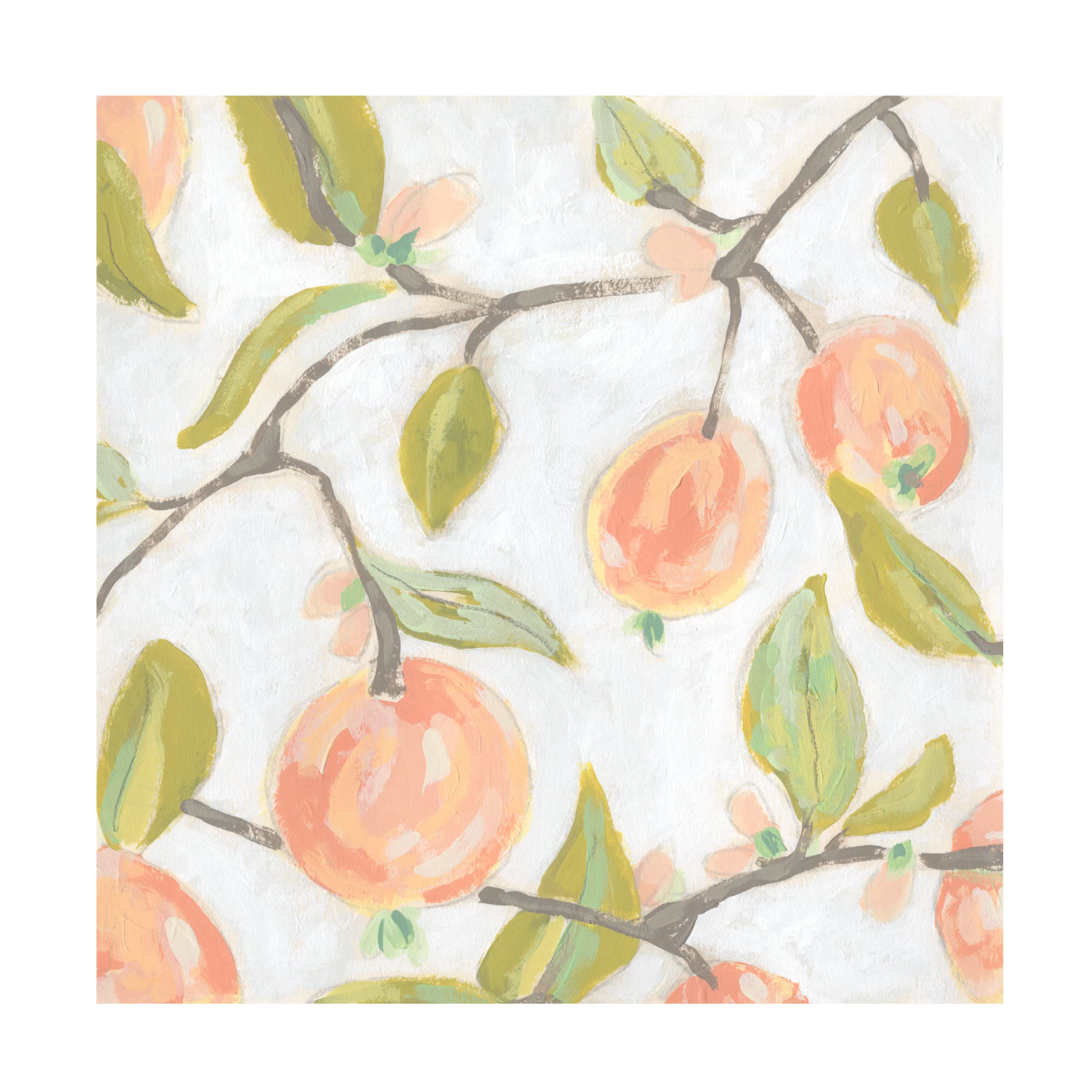 Trademark Fine Art 'Fresh Fruit Fresco II' Canvas Wall Art by June Erica Vess - Vibrant Kitchen Decor & Dining Room Painting for Modern Home