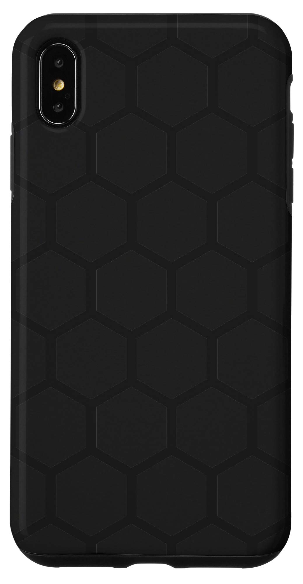 iPhone XS Max Case - Matte Black Honeycomb Hexagon Design, Shockproof & Scratch-Resistant Protective Cover - Perfect Gift for iPhone XS Max Users (Work, Travel, Outdoor Activities)