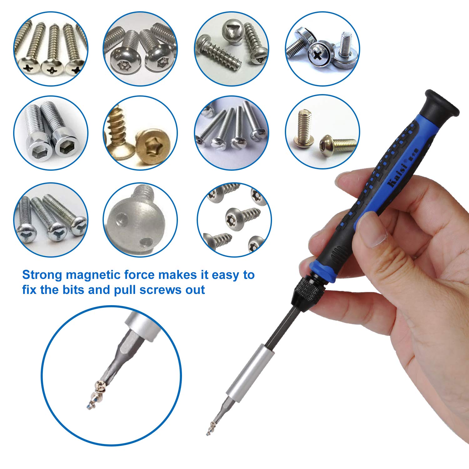 Kaisi 136-in-1 Professional Electronics Repair Tool Kit - Magnetic Precision Screwdriver Set with Portable Case | Ideal for iPhone, Laptop, Smartphone & PC Repairs