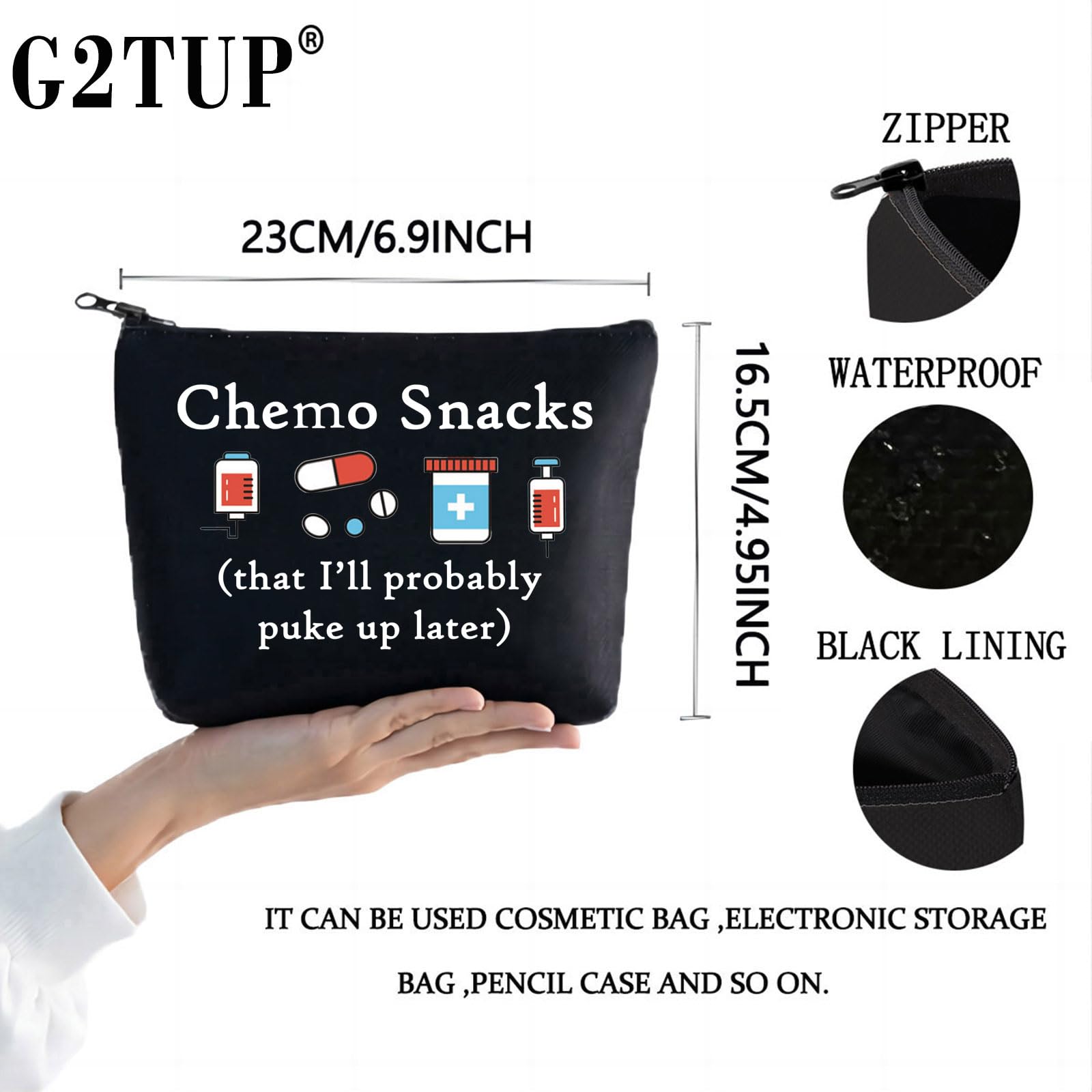 G2TUP Funny Chemo Snacks Gift Box - Thoughtful Chemotherapy Care Package for Cancer Patients & Women Warriors - Perfect for Hospital Visits, Recovery Support & Encouragement Gifts