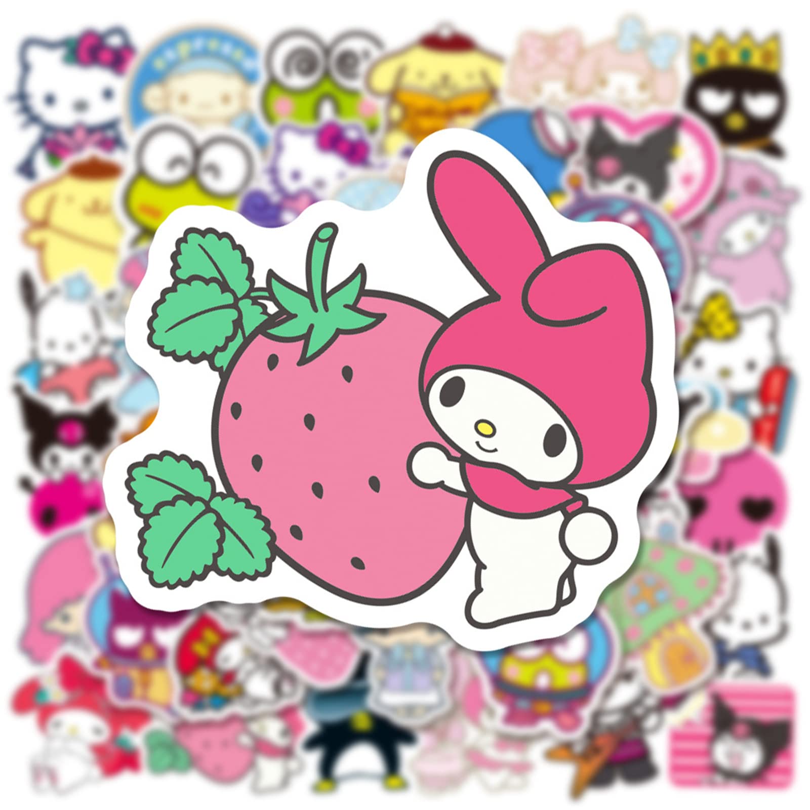 50PCS Cute Cartoon Stickers Pack - Kawaii Anime Mixed Stickers for Kids, Teens, Girls & Adults - Perfect for Scrapbooking, DIY Crafts, Laptop Decoration & Gift Giving