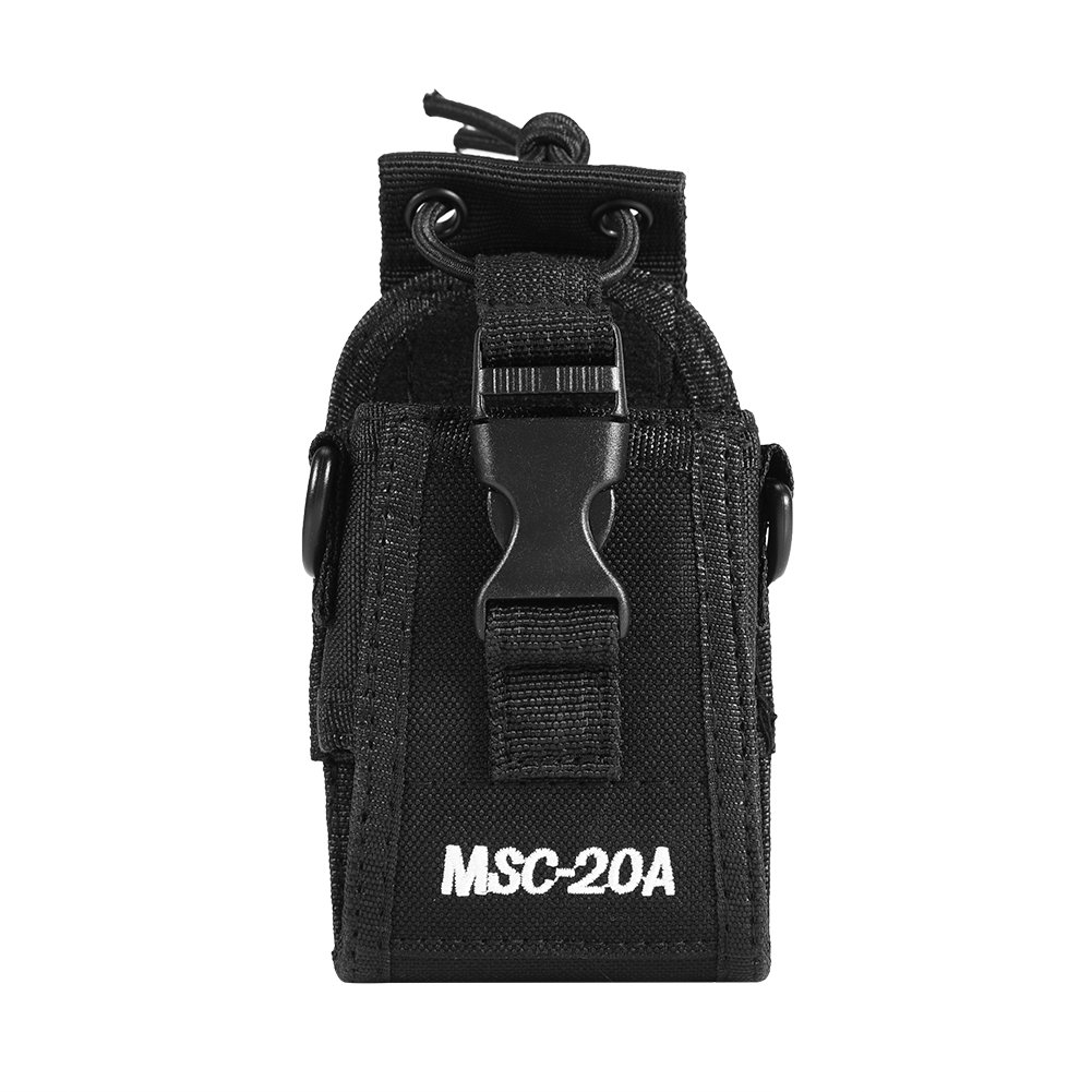 3 Pack Universal Walkie Talkie Nylon Belt Case with Adjustable Shoulder Strap - Compatible with Kenwood, Motorola & HYT Two-Way Radios (MSC-20A) - Ideal for Security, Construction & Outdoor Activities