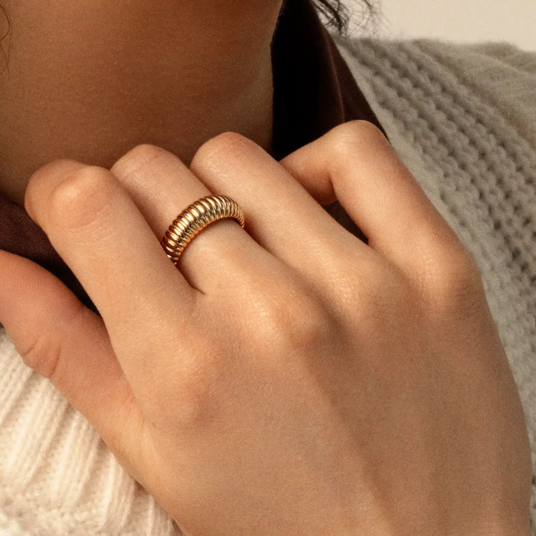Louis Vuitton Inspired Silver Plated Ring for Women - Elegant Fashion Jewelry Gift for Birthday, Anniversary & Valentine's Day | Perfect for Parties, Date Nights & Special Occasions