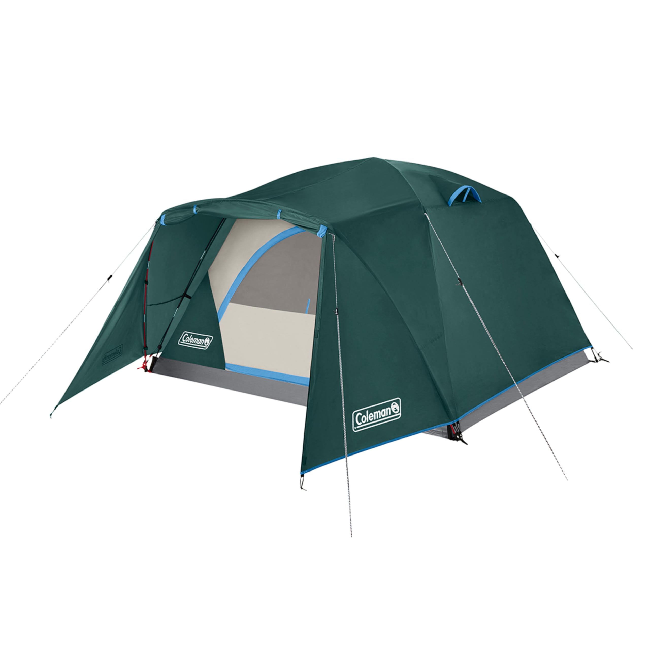 Coleman Skydome Camping Tent with Full-Fly Vestibule - Lightweight 4-Person Tent for Outdoor Adventures, Hiking & Backpacking - Waterproof & Windproof Shelter for Camping Trips