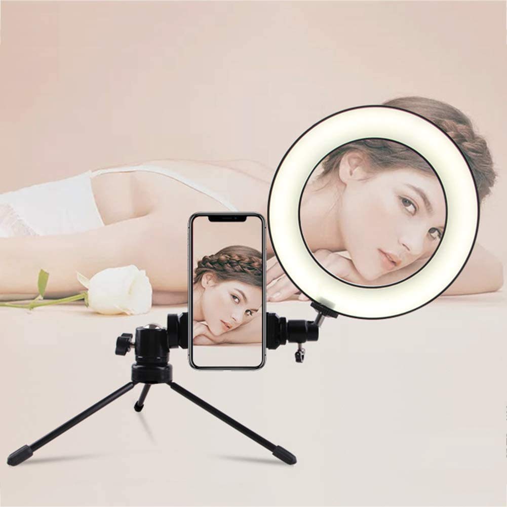20cm LED Ring Light with Stand & Phone Holder for Live Streaming