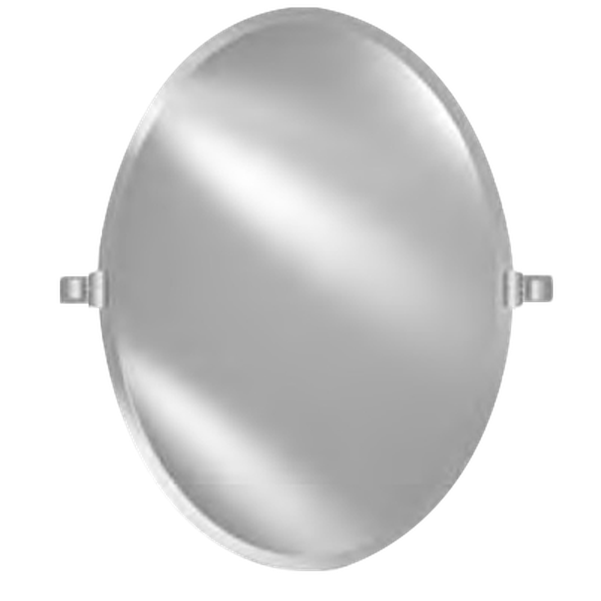 Afina Radiance 24x32 Inch Oval Frameless Beveled Wall Mirror - Polished Brass Traditional Tilt Bracket for Bathroom, Bedroom & Entryway Decor