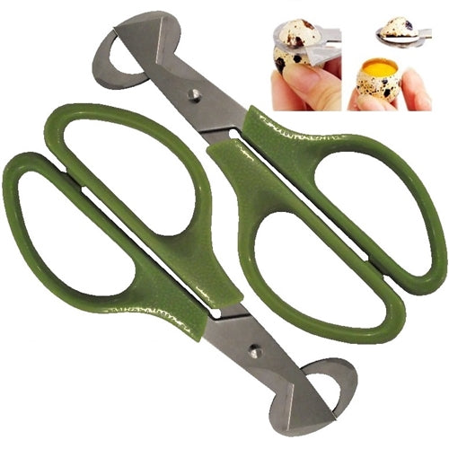Premium 2-Pack Stainless Steel Quail Egg Scissors - Sharp Kitchen Shears for Perfectly Slicing Small Eggs, Great for Cooking, Baking & Garnishing Dishes