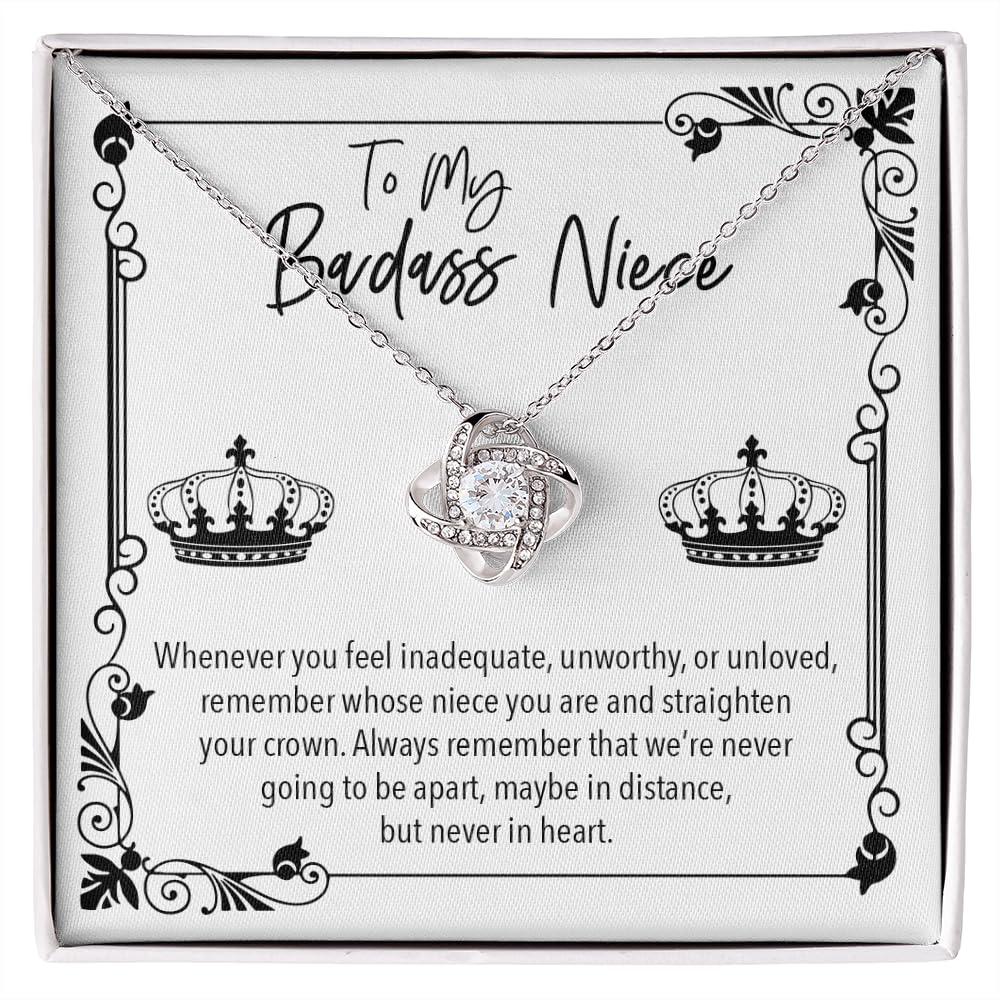 Best Niece Gift Ideas - Elegant Women's Pendant Necklaces with Personalized Message Cards & Two-Tone Gift Box | Perfect for Birthdays, Graduation, Christmas & Special Occasions
