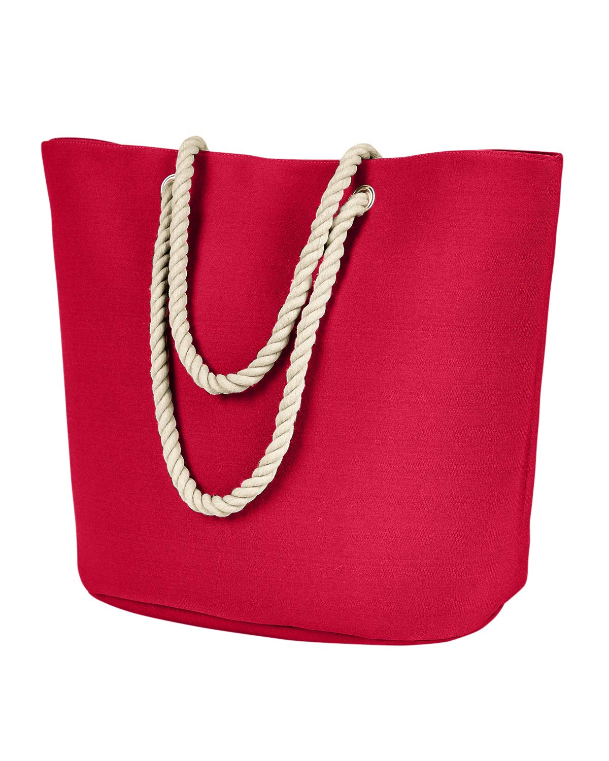 BAGedge Polyester Canvas Rope Tote Bag - Oversized Red Beach Bag for Women, Durable & Stylish Carryall for Shopping, Travel, and Daily Use