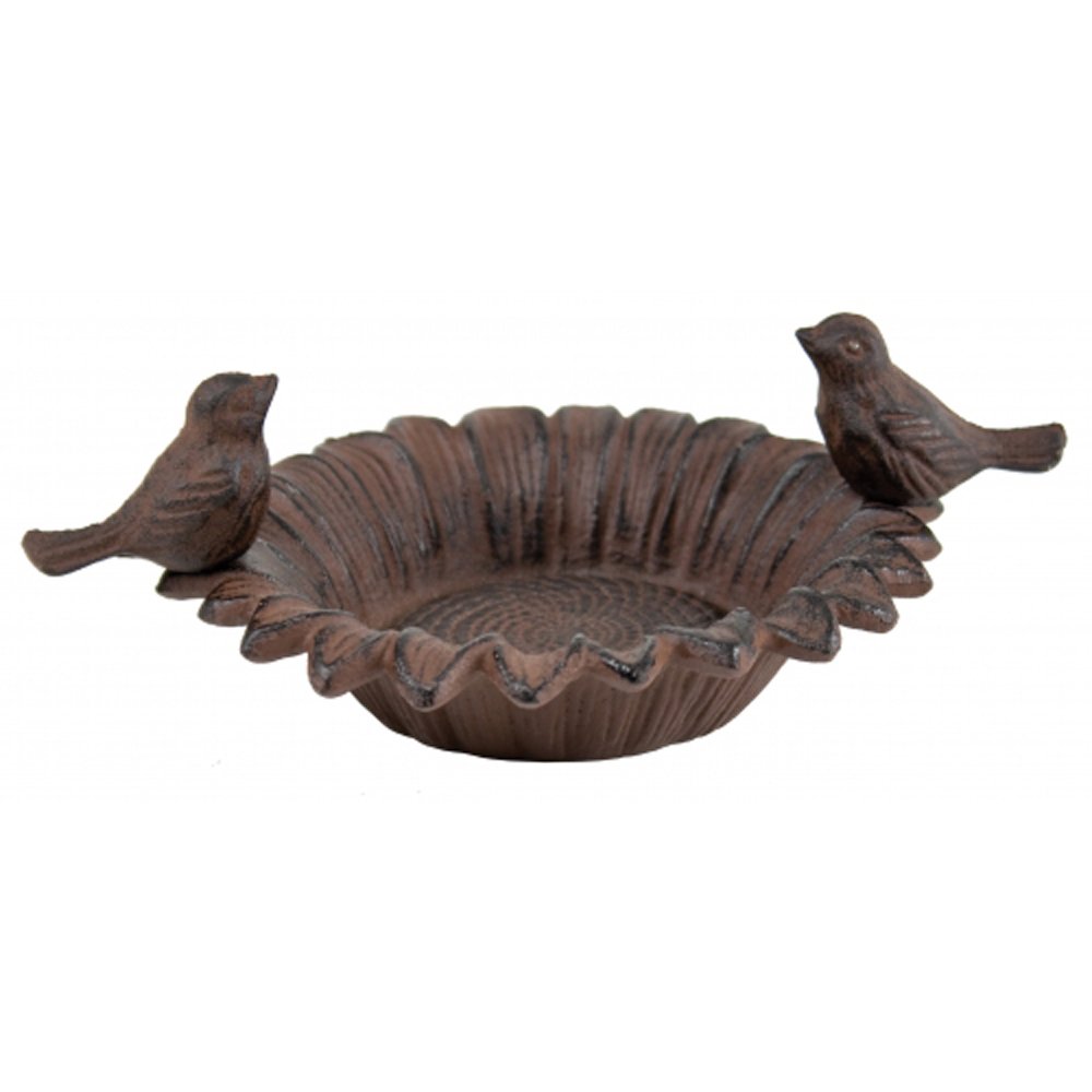 Cast Iron Sunflower Bowl - Rustic Bird Feeder & Soap Dish for Garden, Bathroom Decor | Outdoor Bird Feeding & Bathroom Organization Accessory