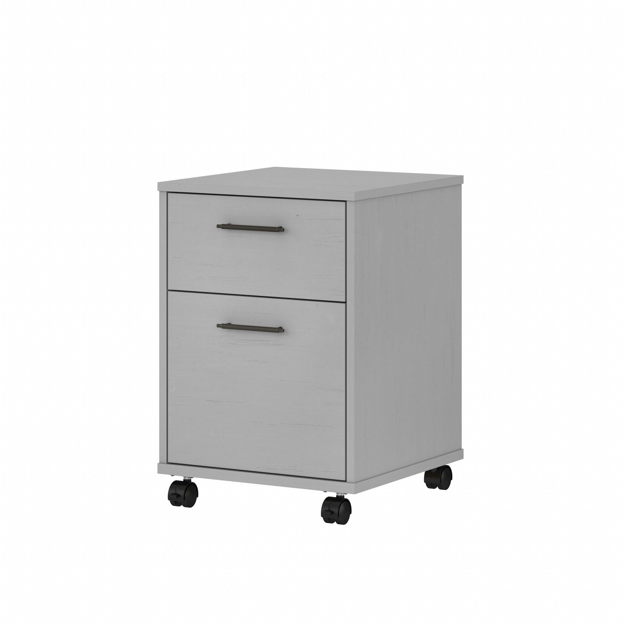 Bush Furniture Key West 2-Drawer Rolling File Cabinet - Mobile Storage Cabinet for Home Office, Small Under Desk Organizer with Wheels, Cape Cod Gray - Perfect for Office Organization & Small Space Storage Solutions