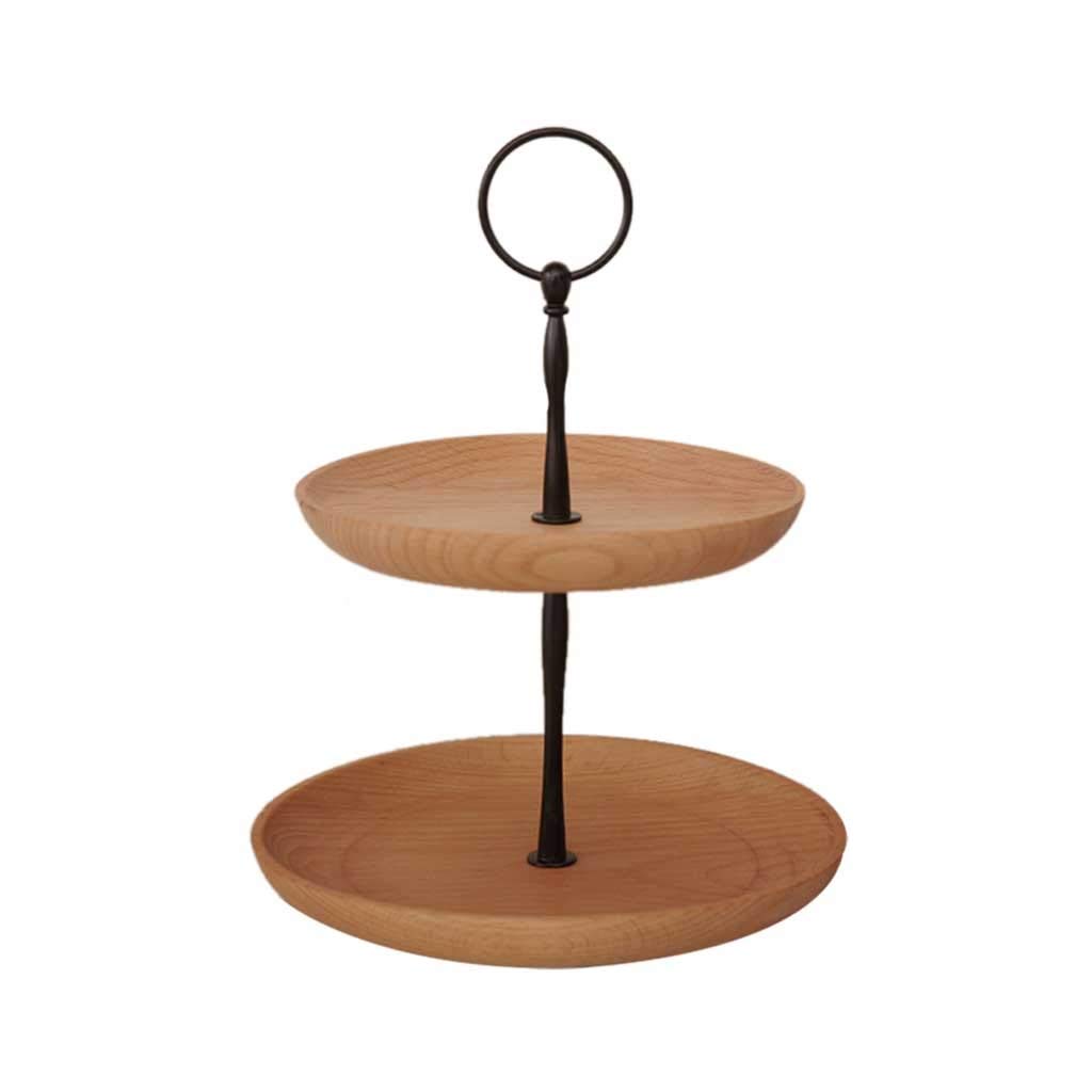 Two-Tier Wooden Cake Stand for Desserts, Cupcakes, Cookies & Candy - Elegant Party Food Display for Weddings, Birthdays & Tea Parties
