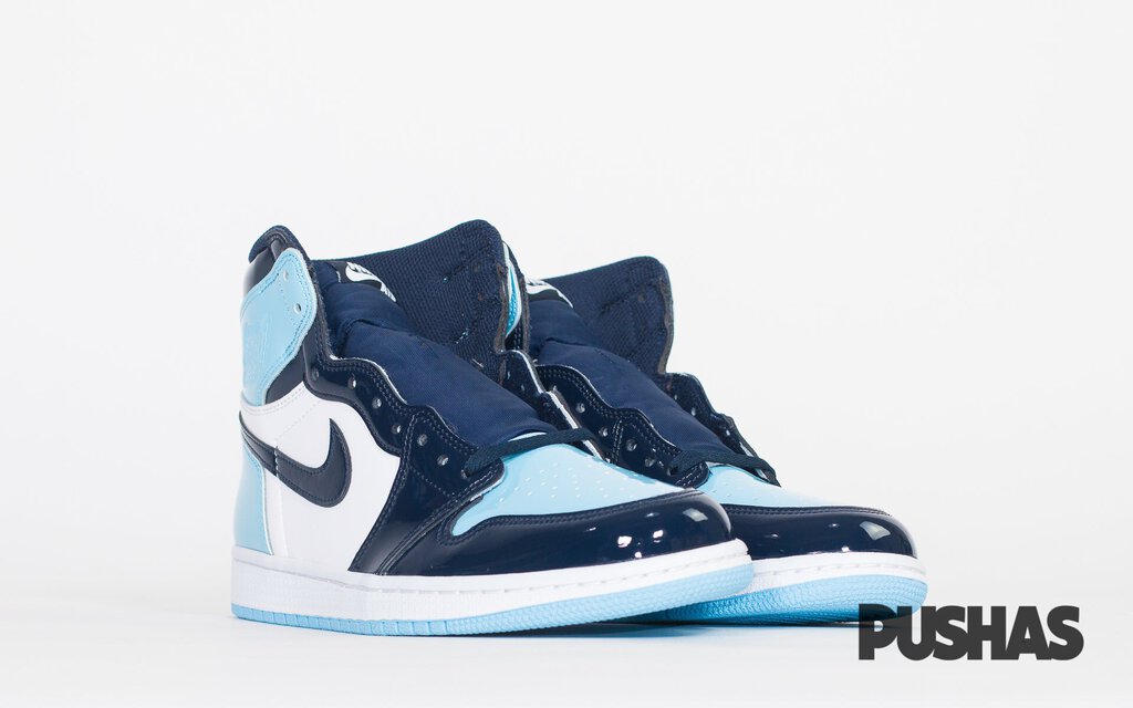 Air Jordan 1 'UNC' Patent Leather Women's Basketball Shoes - New Release for Casual Wear & Street Fashion