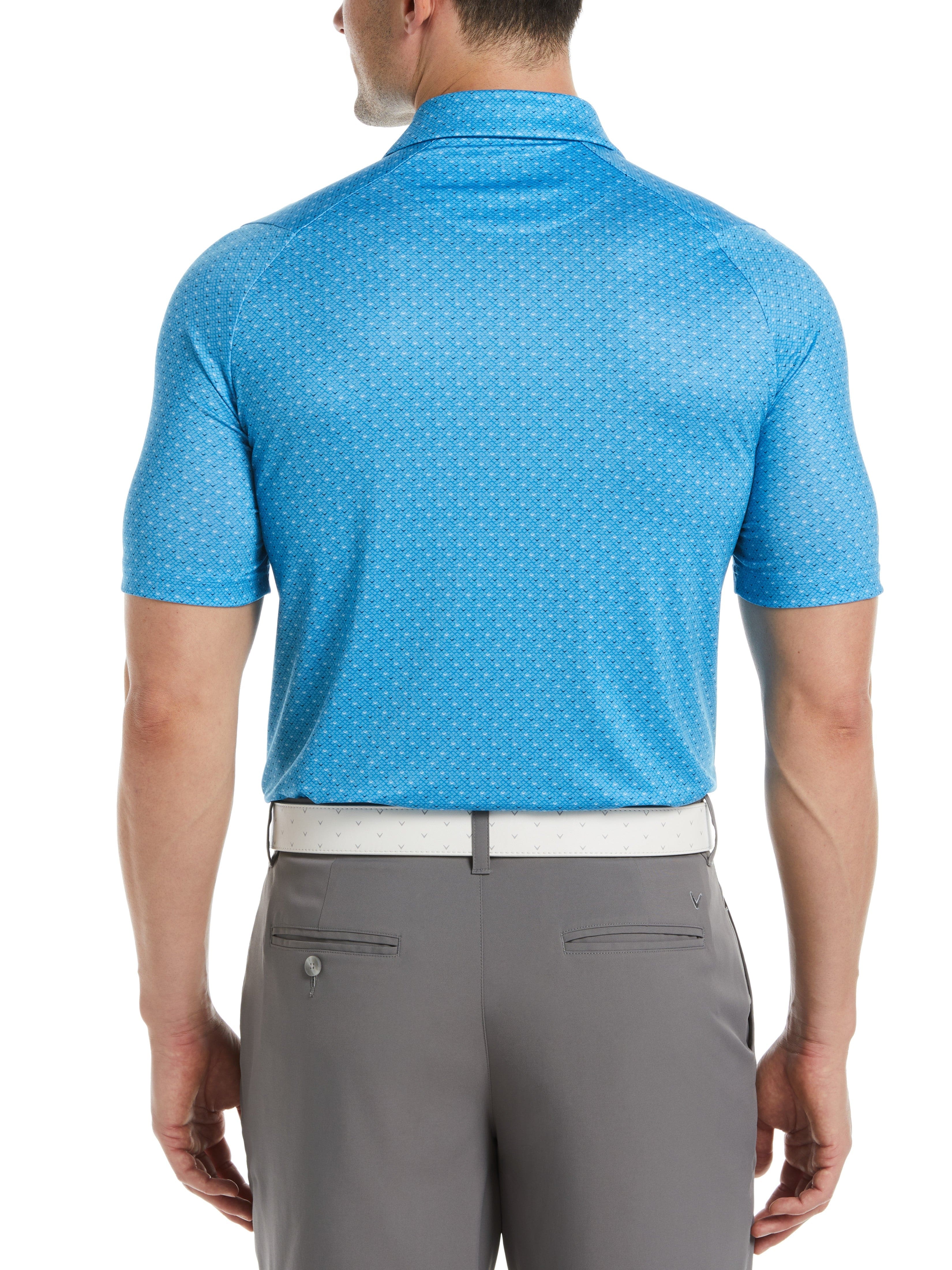 Men's Swing Tech™ Allover Chevron Polo Shirt - Breathable, Moisture-Wicking Golf & Casual Wear for Active Lifestyles