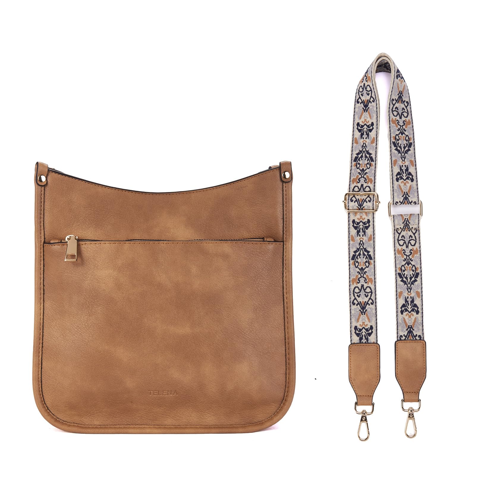 Trendy Vegan Leather Crossbody Purse for Women - Adjustable Guitar Strap Bucket Hobo Handbag | Perfect for Everyday Use, Travel & Casual Outings