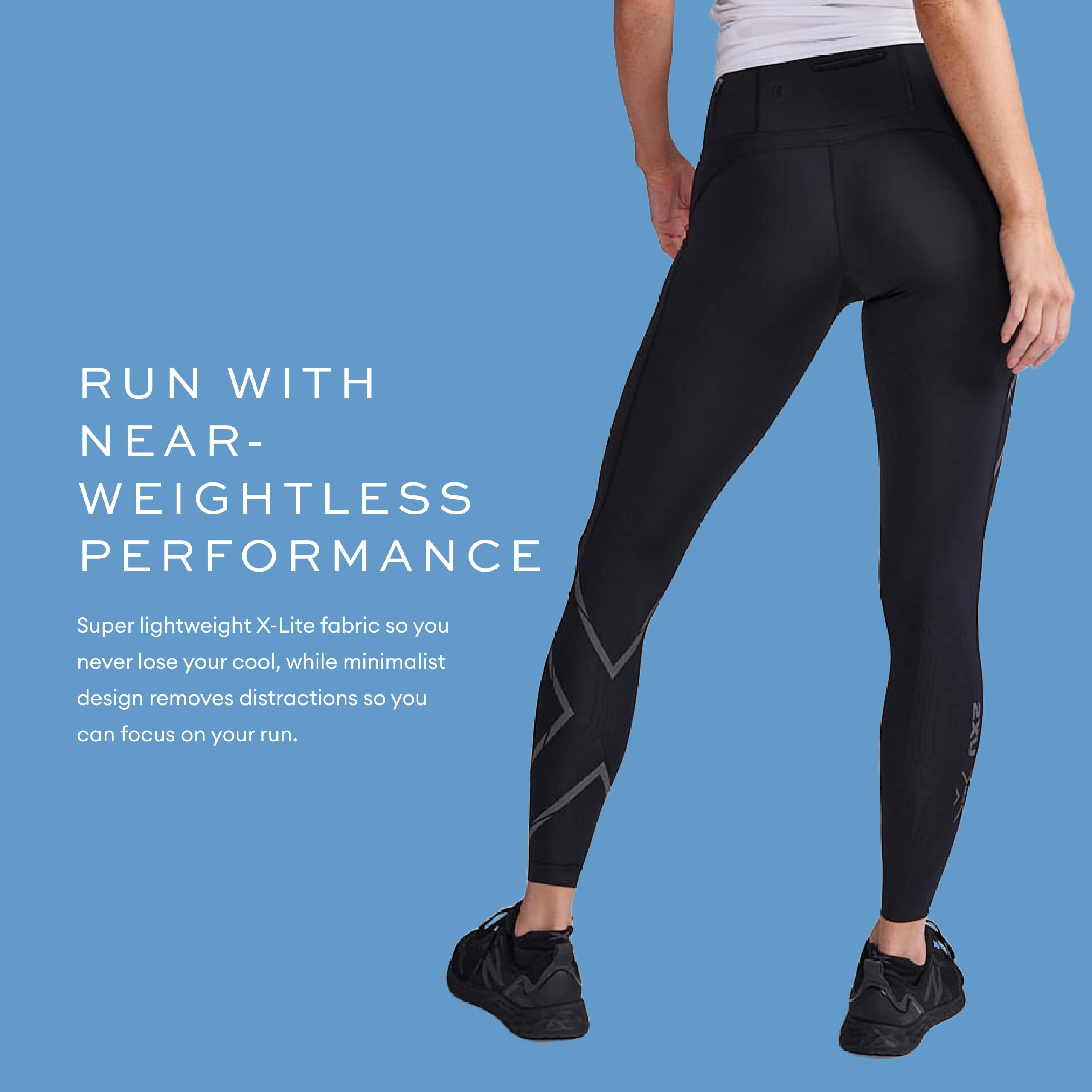 2XU Women's Light Speed Compression Tights - Breathable Running Leggings with Muscle Support for Enhanced Performance | Ideal for Marathon Training, Gym Workouts & Active Lifestyle