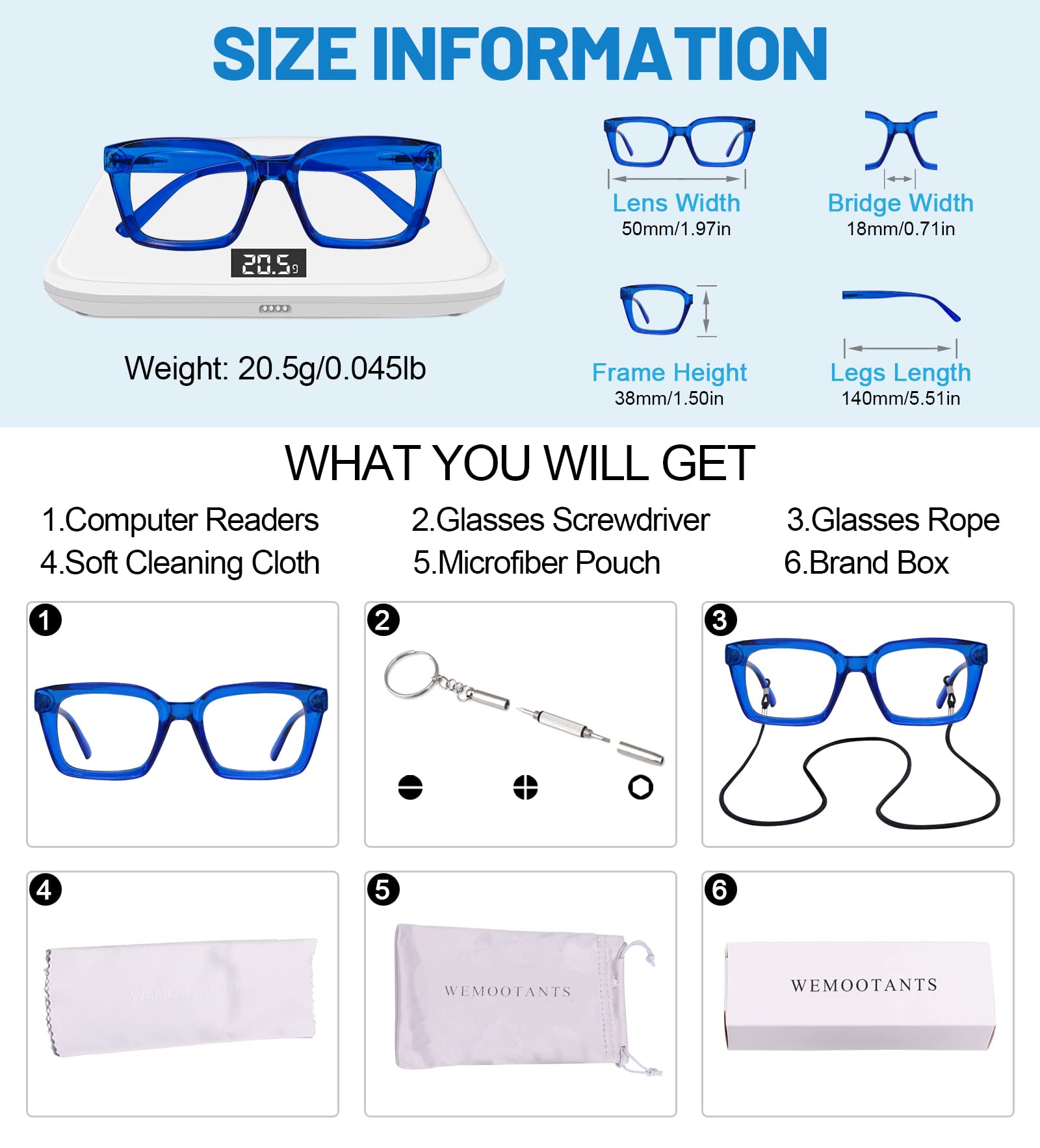 Blue Light Blocking Glasses for Men & Women - Anti Eye Strain Computer Glasses with UV Protection - Perfect for Gaming, Office Work & Screen Time