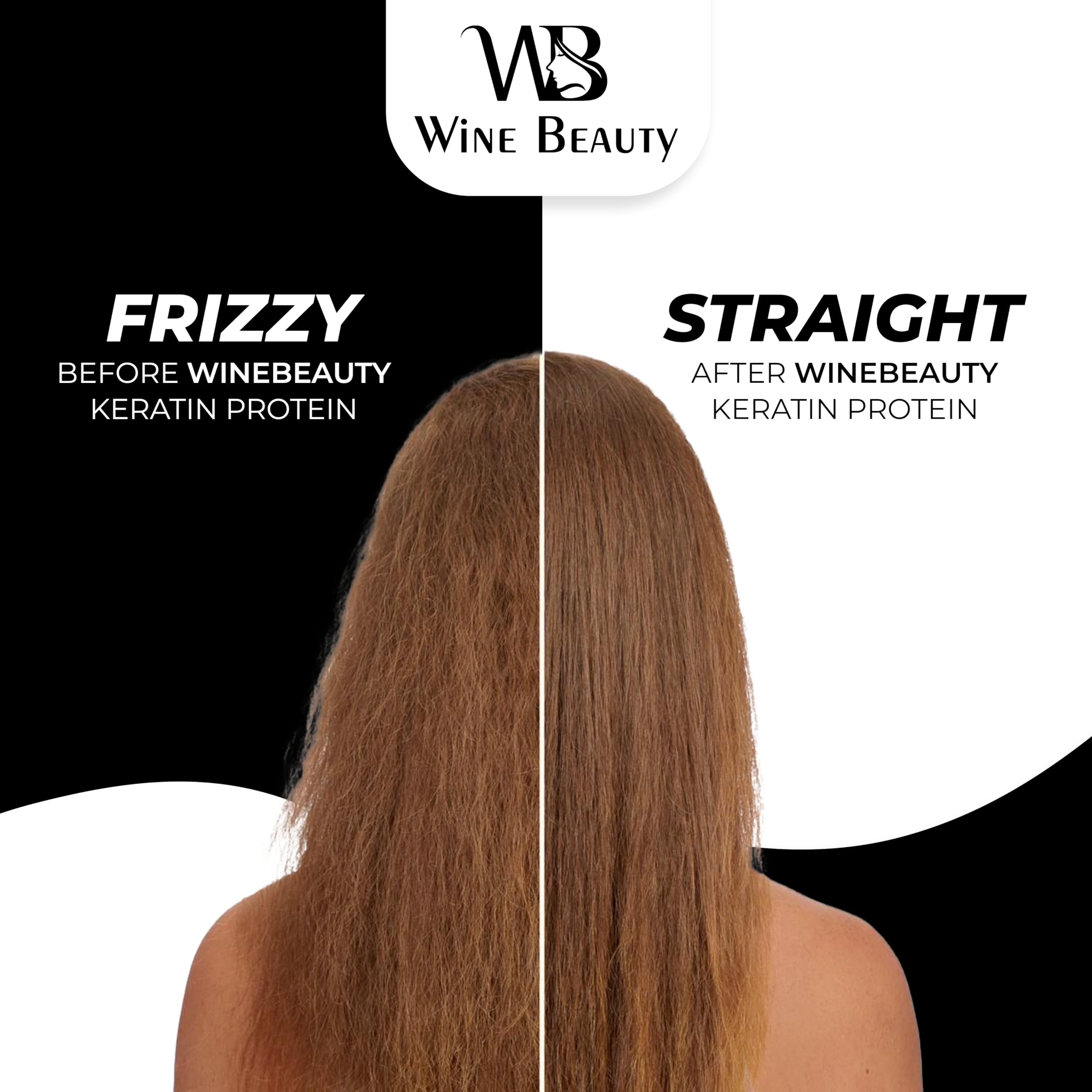 WineBeauty Repair Remedy Sulfate & Paraben Free Shampoo with Keratin & Argan Oil - 250ml | Damaged Hair Treatment for Dry, Frizzy Hair | Salon Quality Hair Care for Women & Men